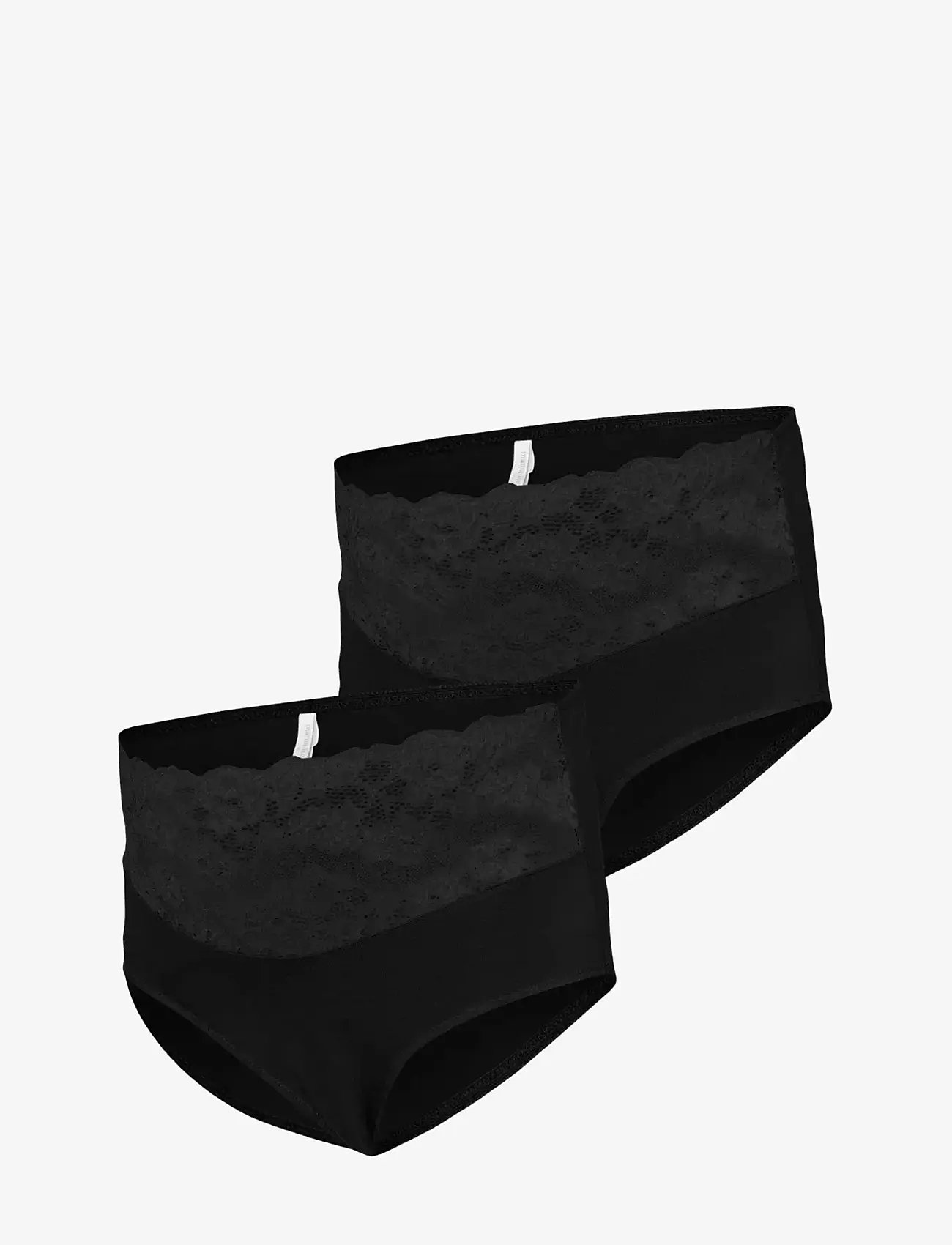 Mamalicious - MLALBERTA LACE PANTIES HW 2-P NOOS - bielizna - black - 1