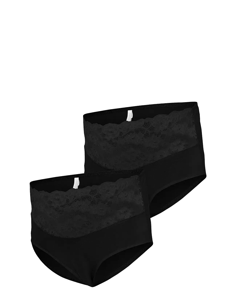 Mamalicious - MLALBERTA LACE PANTIES HW 2-P - unterwäsche - black - 1