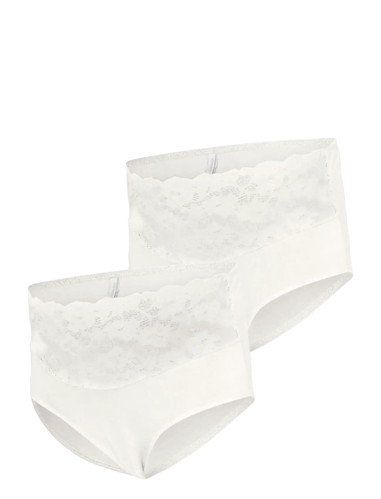 Mamalicious MLALBERTA LACE PANTIES HW 2-P NOOS - Pesu - SNOW WHITE / white