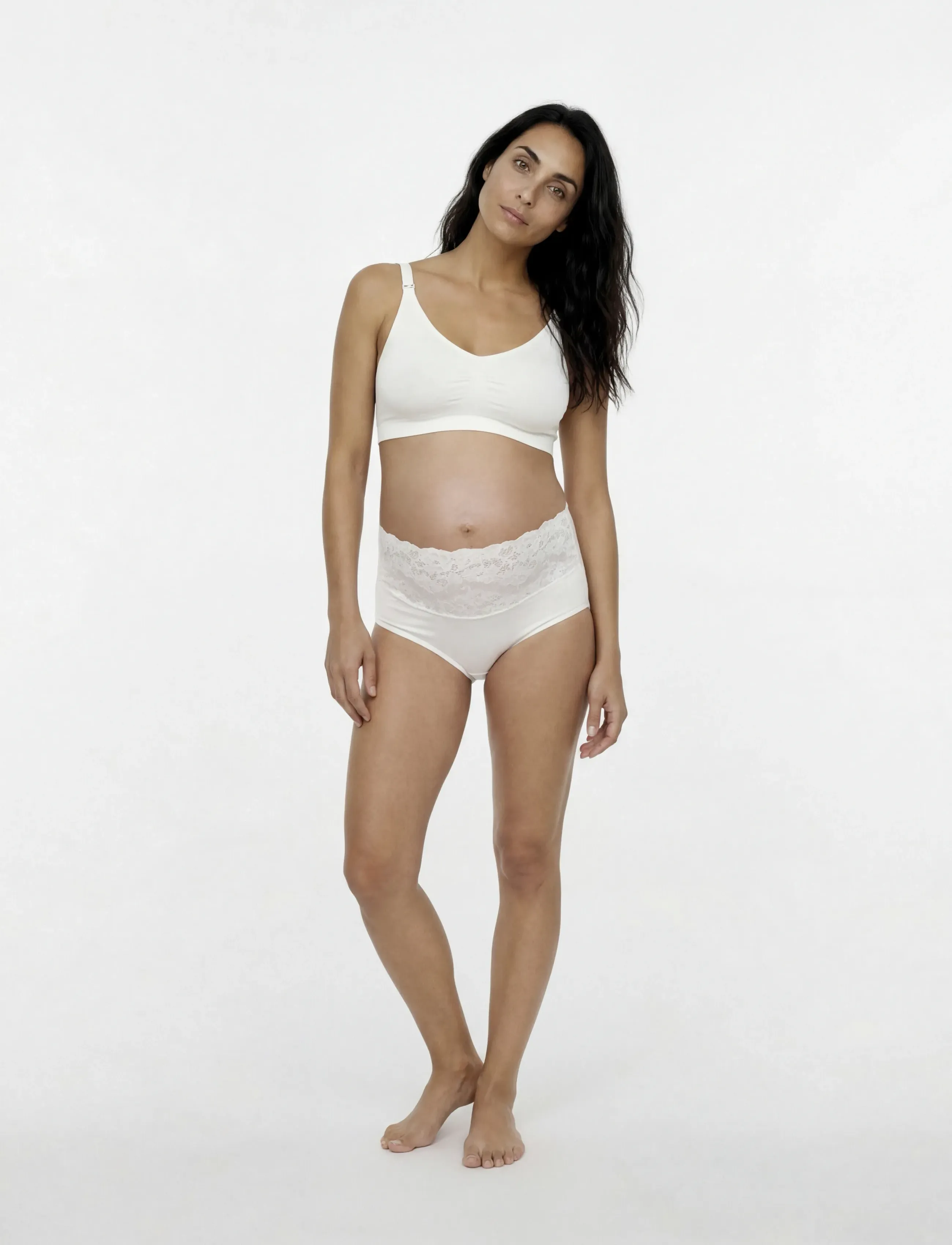 Mamalicious - MLALBERTA LACE PANTIES HW 2-P NOOS - underkläder - snow white - 3