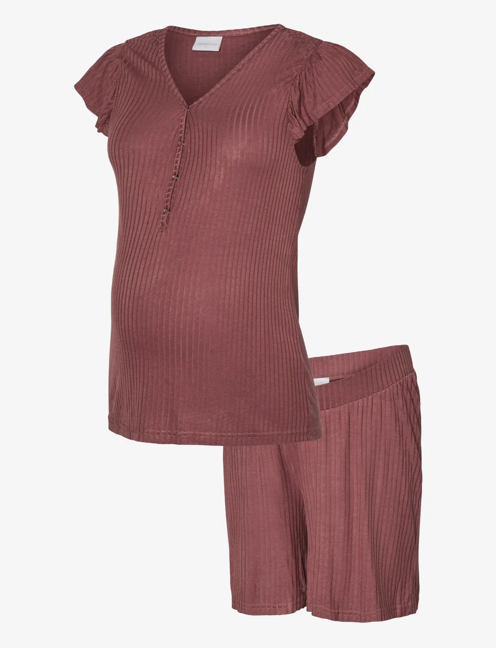 Mamalicious - MLTRINITY LIA JRS PYJAMAS SET 2F - undertøj - rose brown - 0