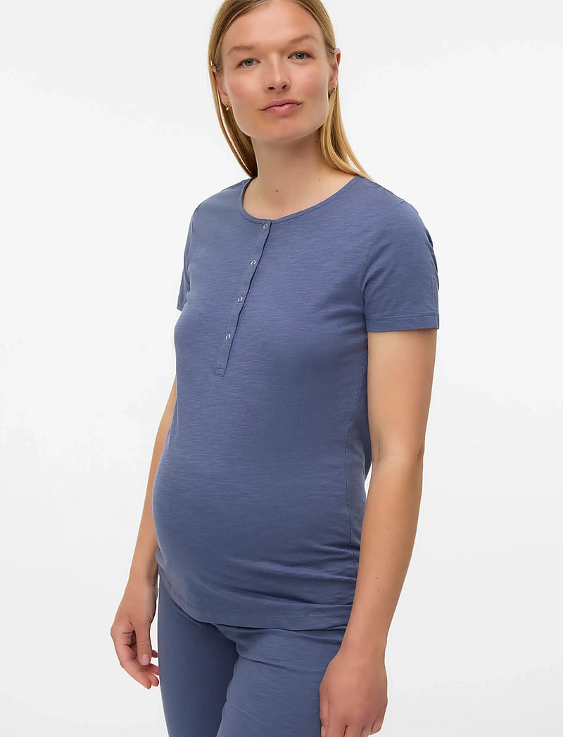 Mamalicious - MLVIOLA LIA SS JRS PYJAMAS 2F - pesu ja aluspesu - nightshadow blue - 0