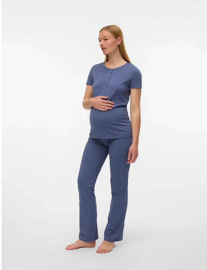 Mamalicious - MLVIOLA LIA SS JRS PYJAMAS 2F - pesu ja aluspesu - nightshadow blue - 5