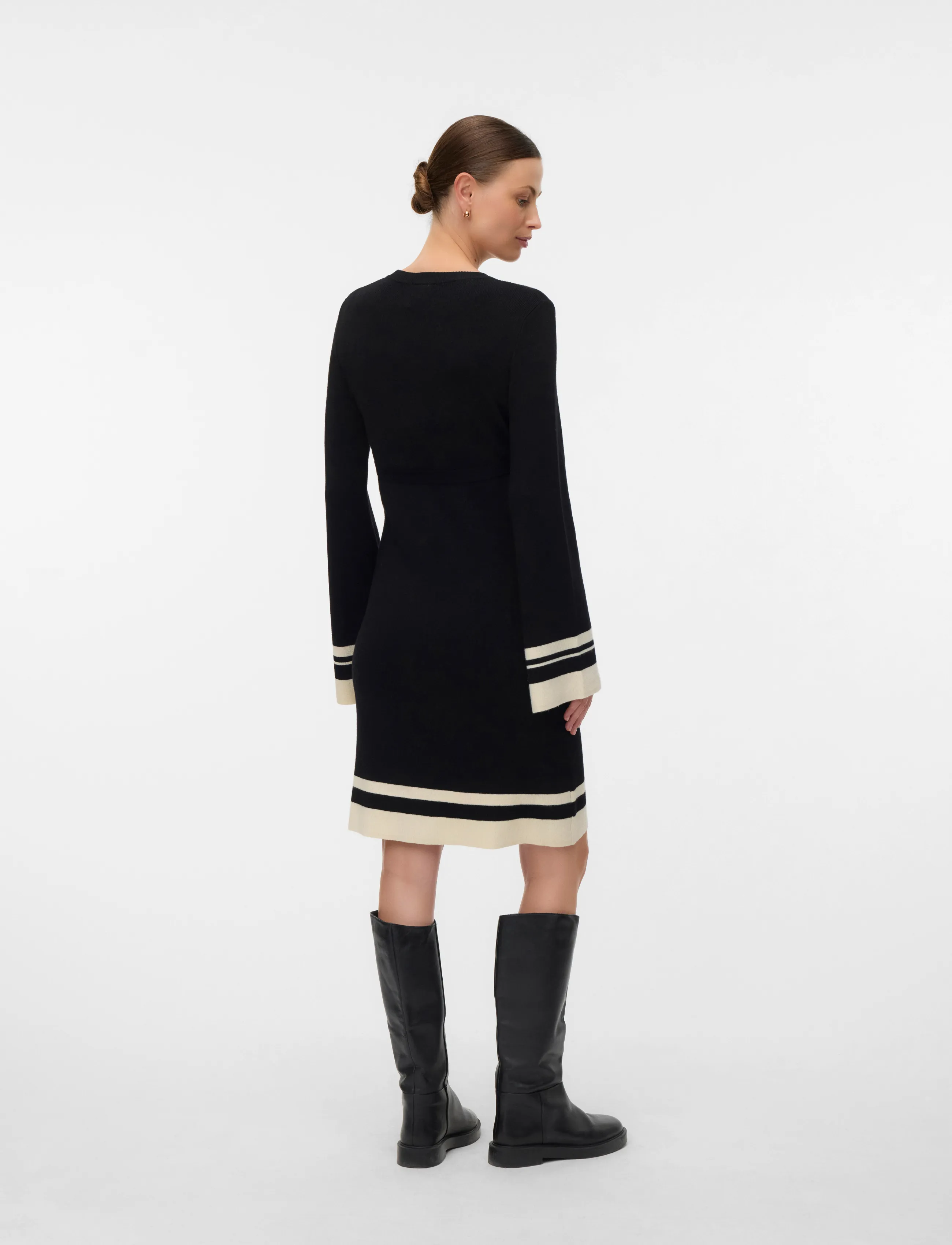 Mamalicious - MLSOLA L/S KNIT ABK DRESS - knitted dresses - black - 2