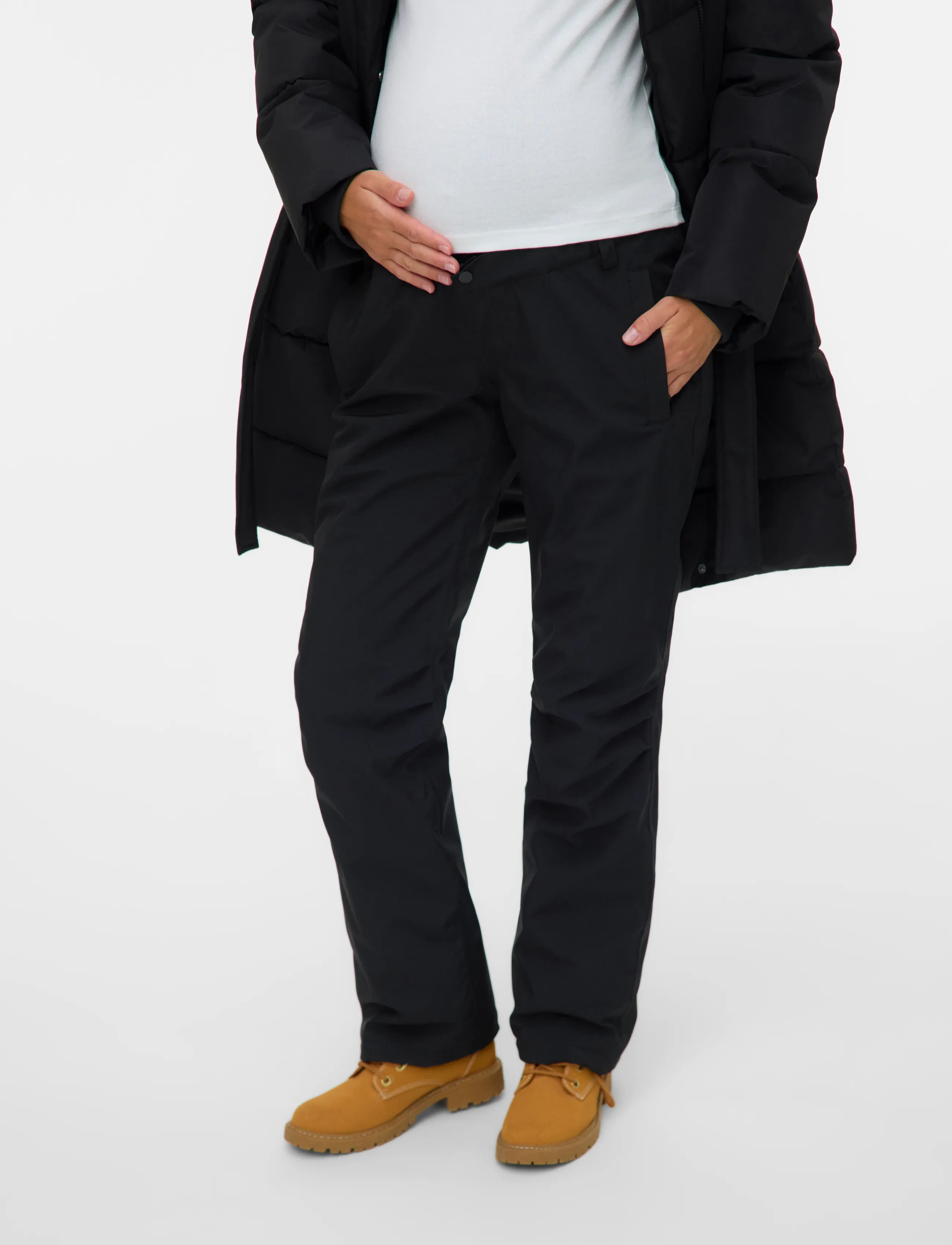 Mamalicious MLHELLA PADDED WINTER PANT - Emale - BLACK / black