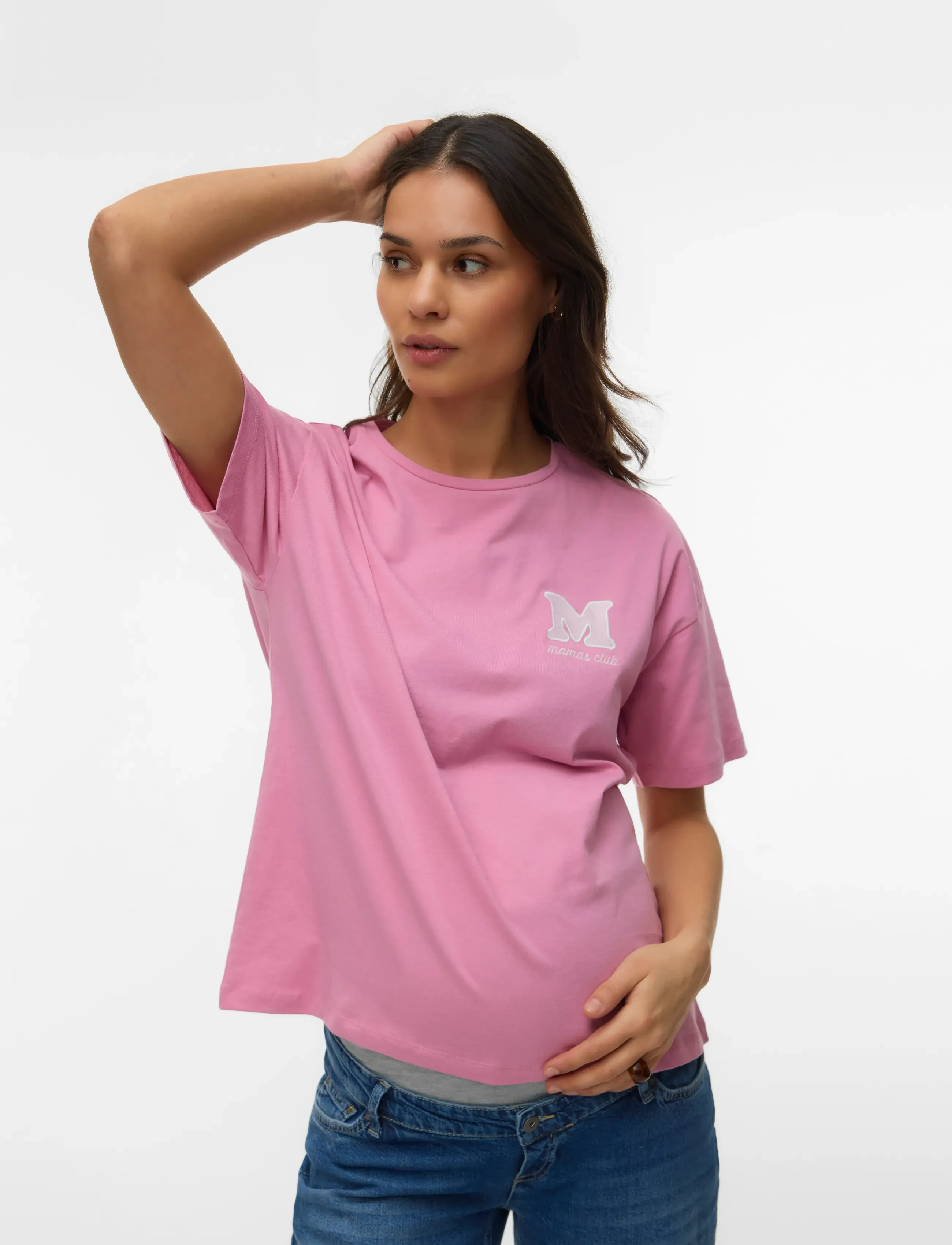 Mamalicious MLFERIDA MAMA SS JRS TOP - T-shirts & Toppe - CASHMERE ROSE / pink/rose