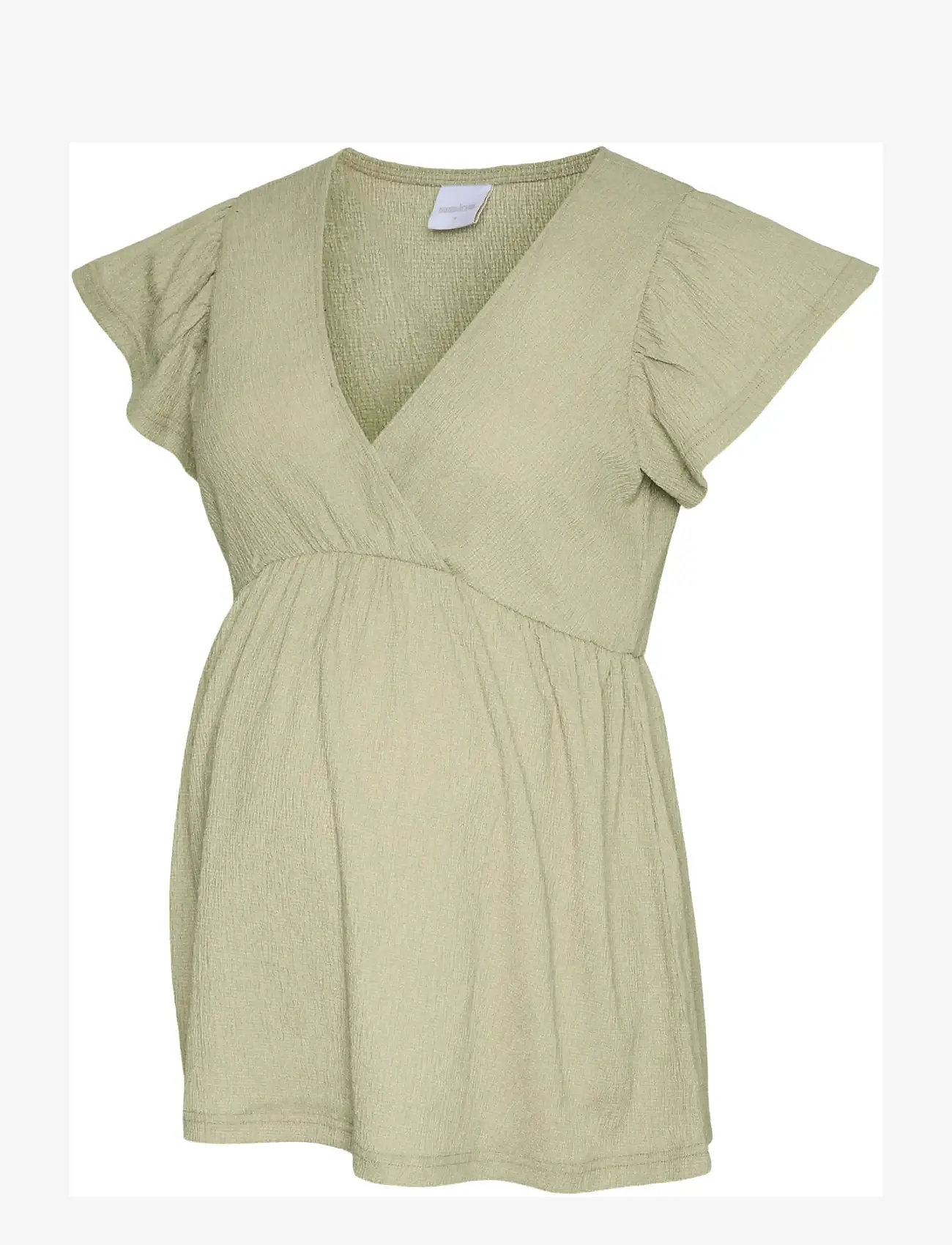 Mamalicious - MLCAILEEN TESS SS JRS TOP 2F - kurzämlige blusen - tea - 1