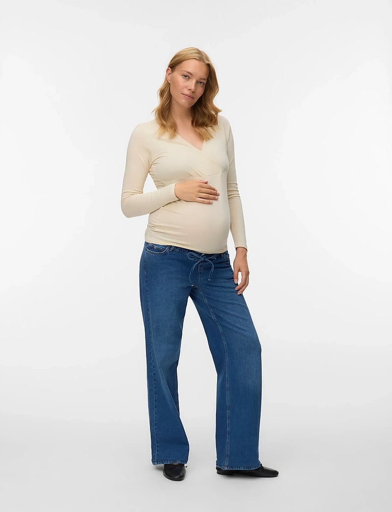 Mamalicious - MLKERRIE TESS LS JRS TOP 2-P NOOS - oberteile - birch - 4