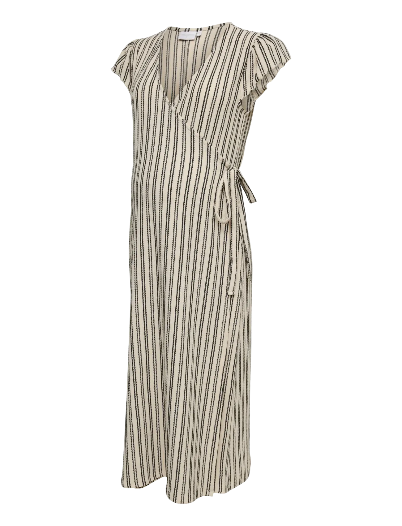 Mamalicious MLDIANA TESS CAP WRAP JRS MIDI DRESS 2F - Kleidid - BIRCH / cream