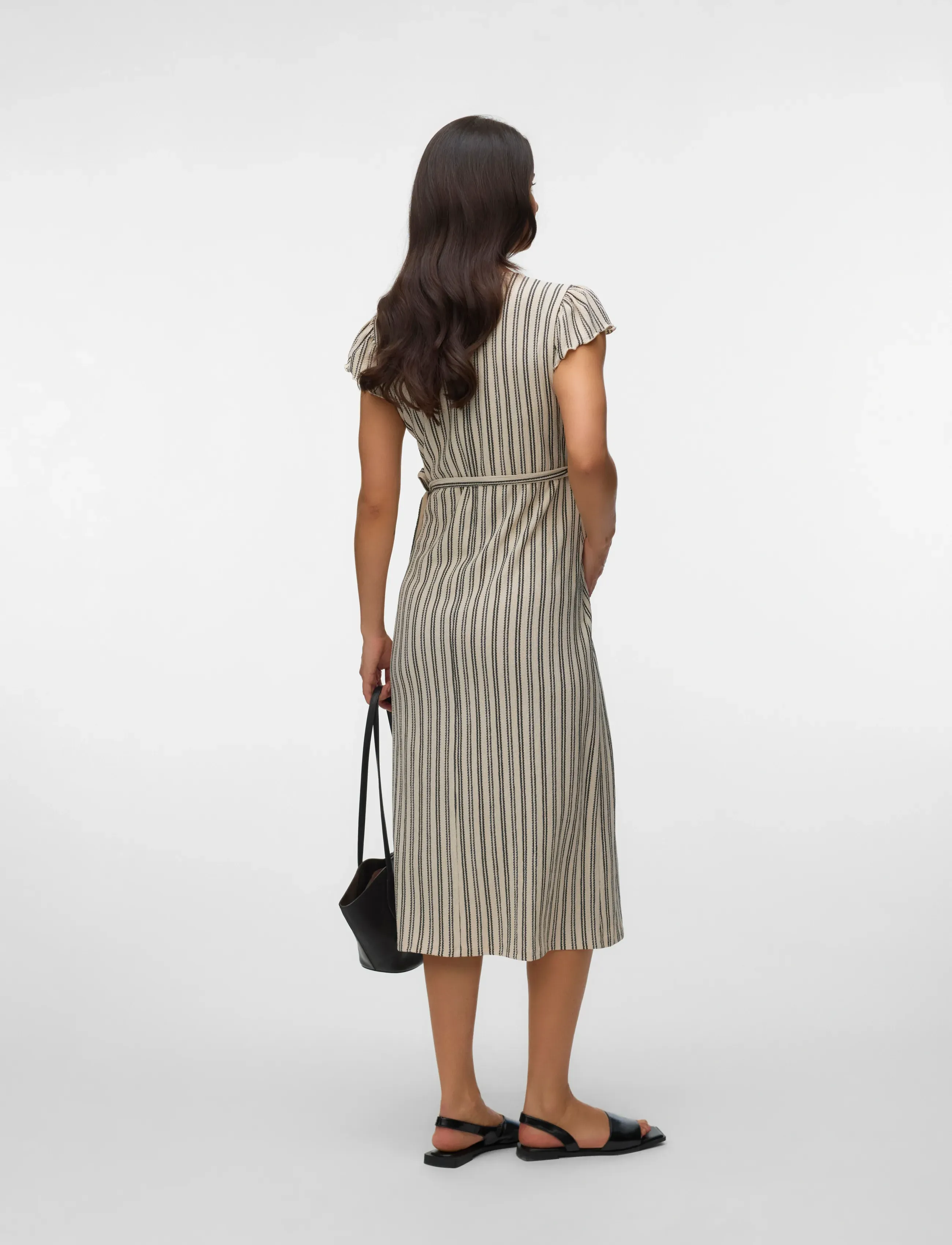 Mamalicious - MLDIANA TESS CAP WRAP JRS MIDI DRESS 2F - wikkeljurken - birch - 2