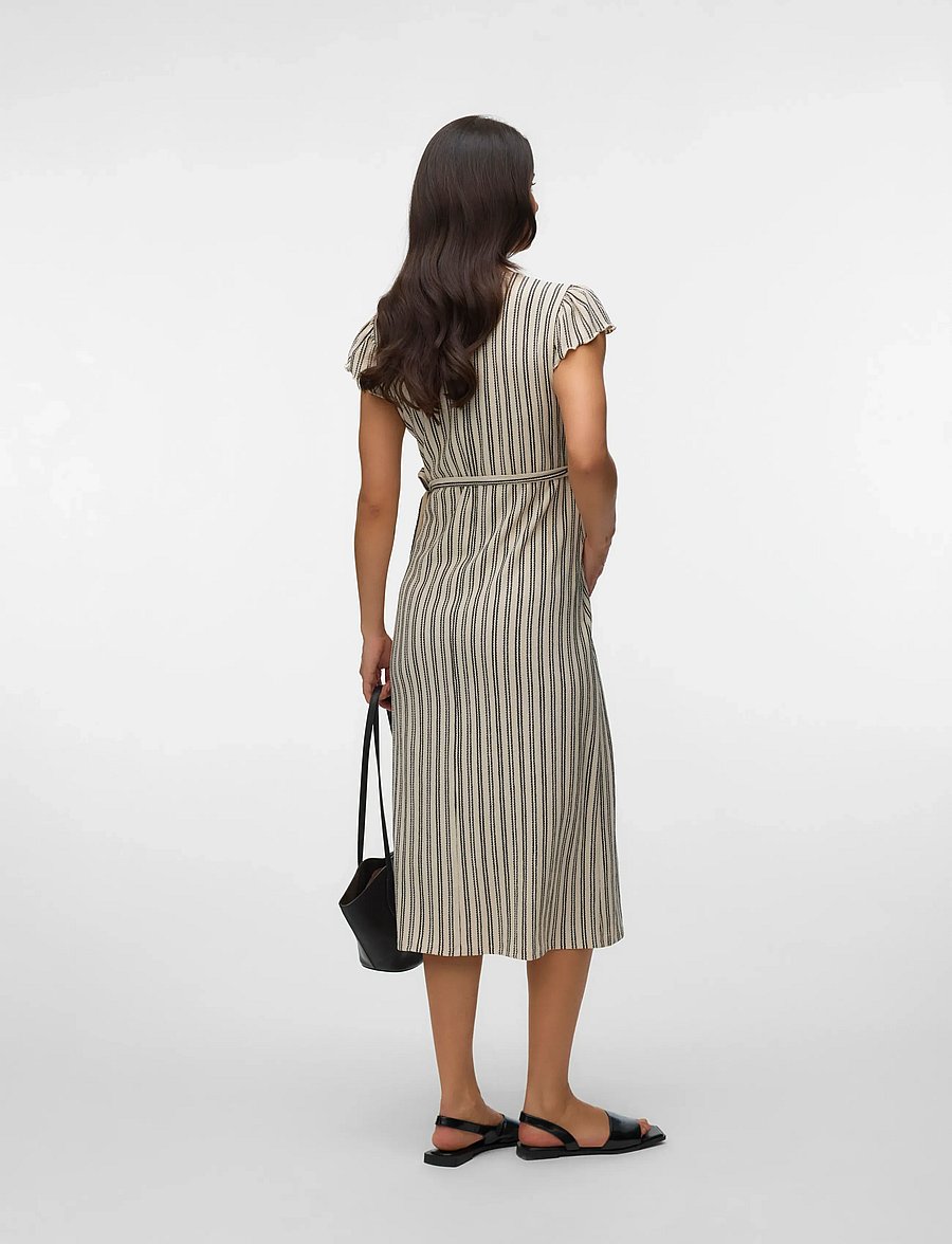 Mamalicious - MLDIANA TESS CAP WRAP JRS MIDI DRESS 2F - wikkeljurken - birch - 2