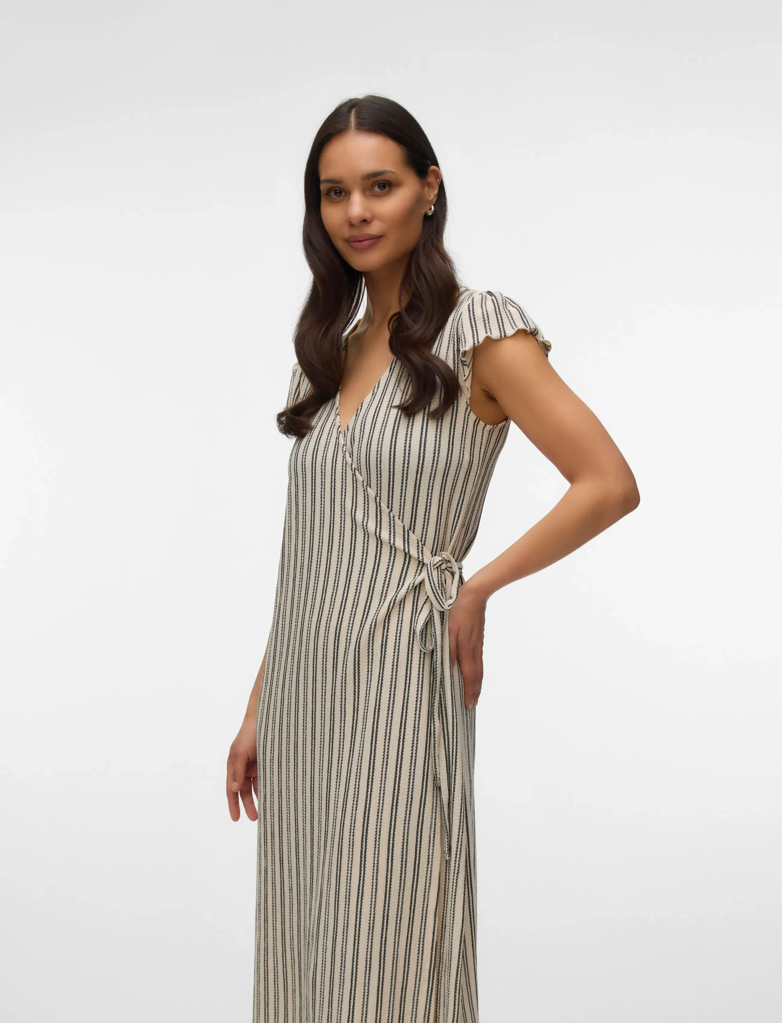 Mamalicious - MLDIANA TESS CAP WRAP JRS MIDI DRESS 2F - wikkeljurken - birch - 4