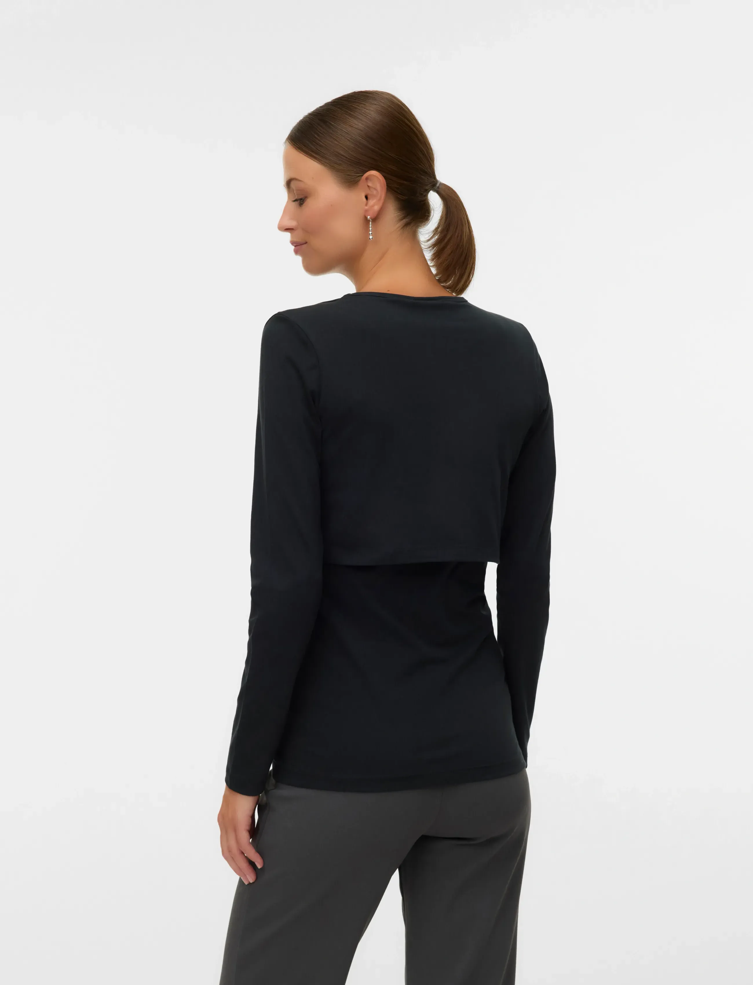 Mamalicious - MLKERRIE JUNE LS JRS TOP 2F NOOS - black - 2