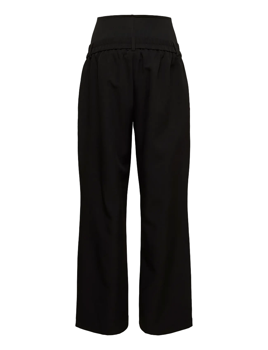 Mamalicious - MLLORA WIDE WO PANT - laia säärega püksid - black - 2