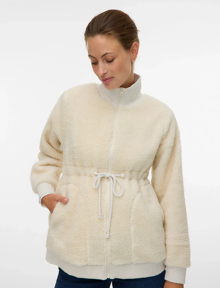 Mamalicious - MLCARLY 3IN1 TEDDY JACKET - vårjackor - birch - 0