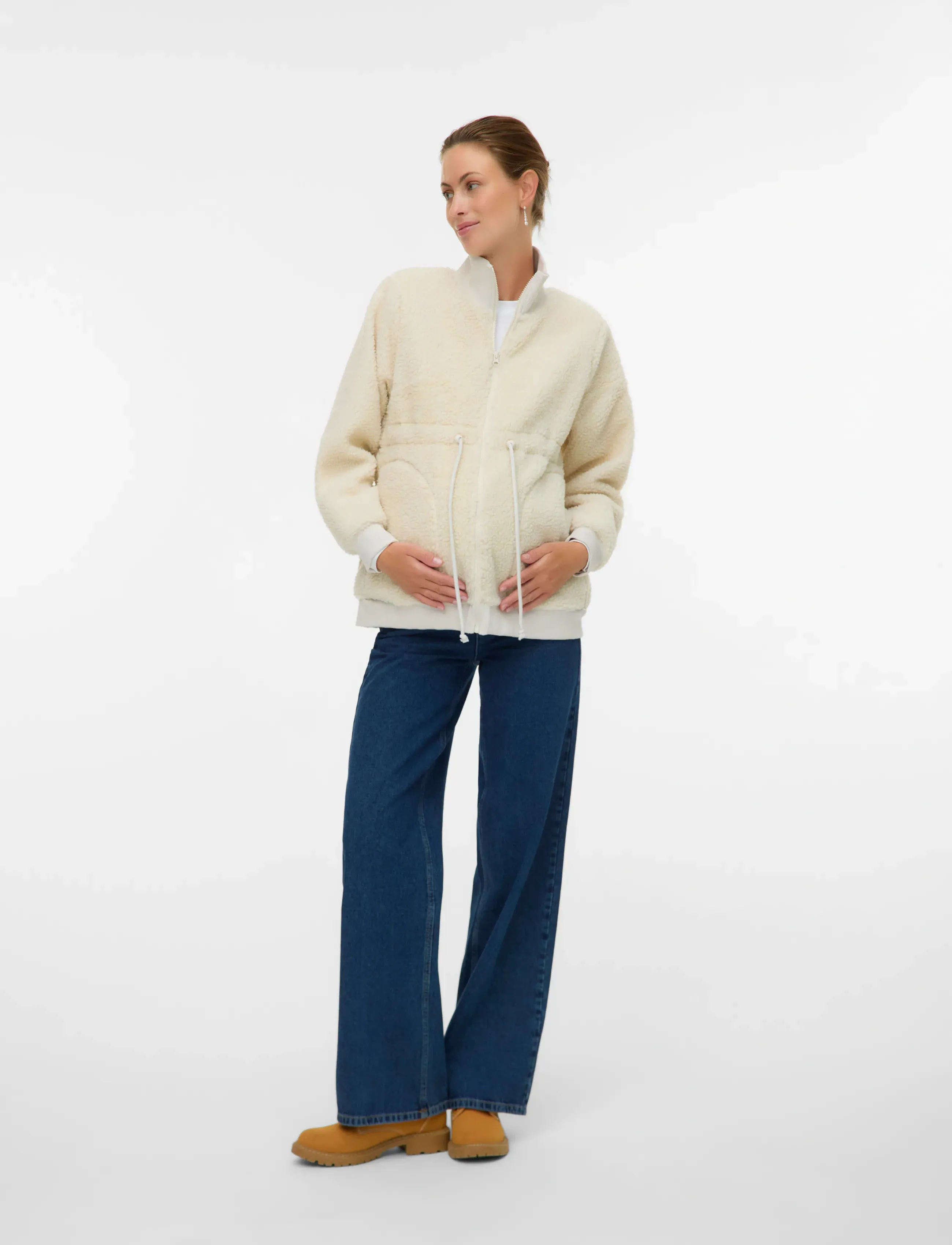 Mamalicious - MLCARLY 3IN1 TEDDY JACKET - sweatshirts - birch - 3