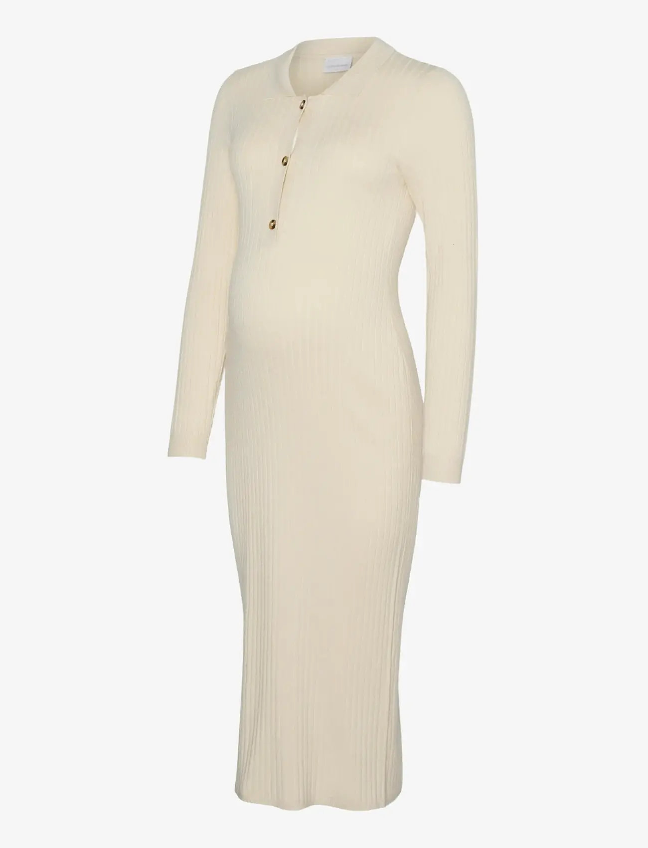 Mamalicious - MLNEWSIV LIA L/S MIDI DRESS 2F NOOS - knitted dresses - birch - 1