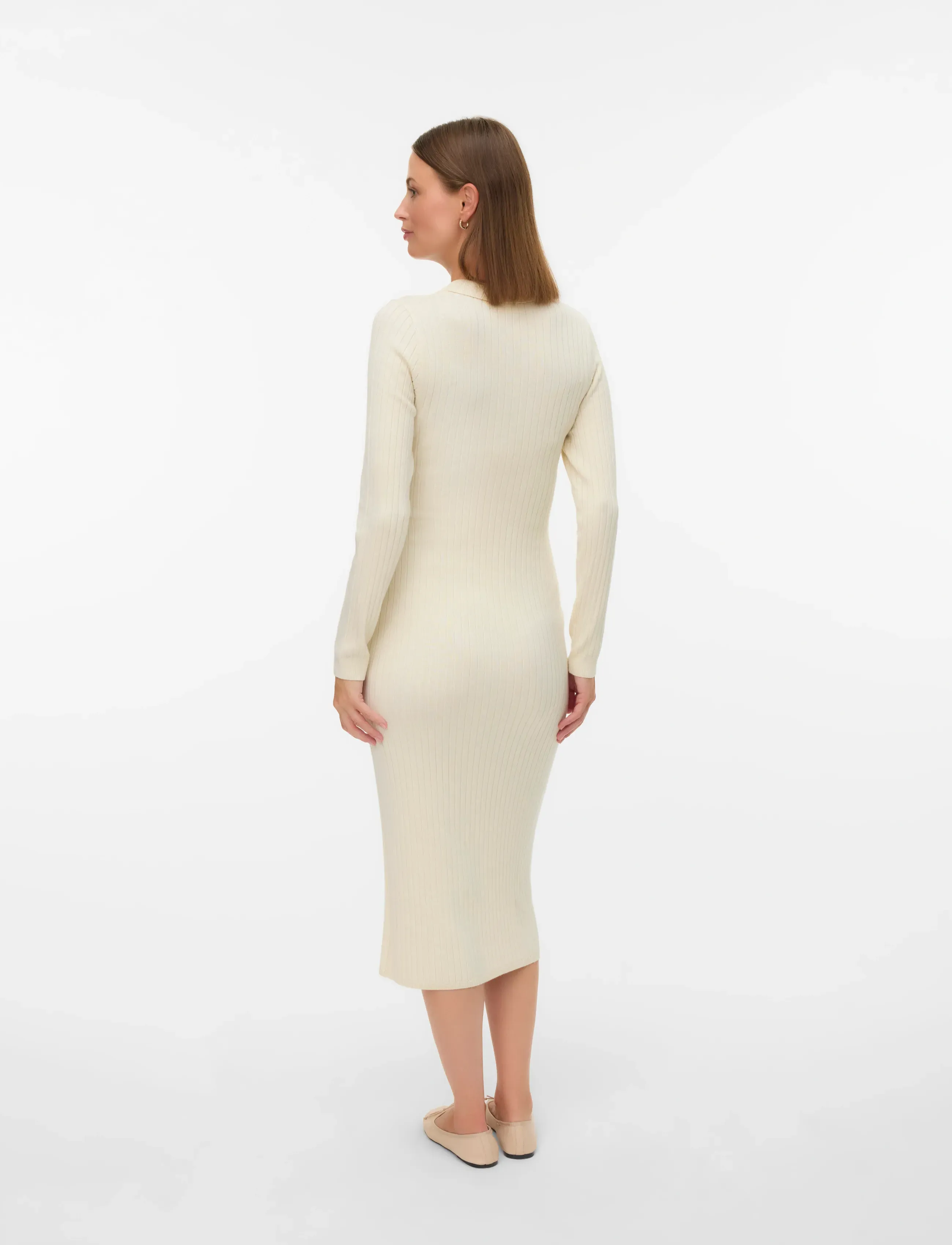 Mamalicious - MLNEWSIV LIA L/S MIDI DRESS 2F NOOS - strikkjoler - birch - 2