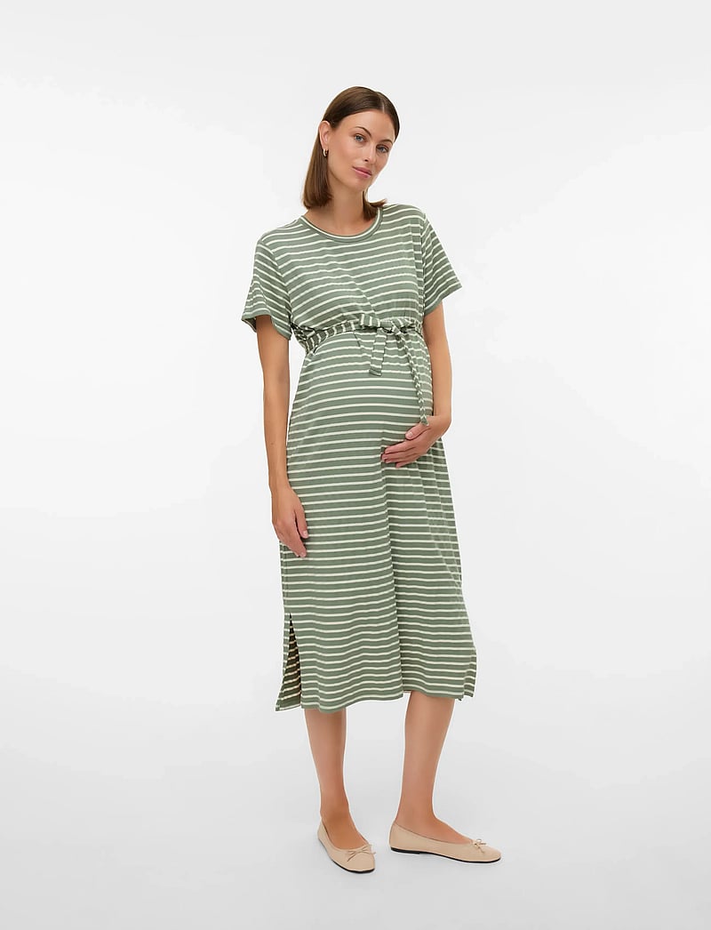 Mamalicious - MLAMILA SS JRS MIDI DRESS - sommarklänningar - sea spray - 0