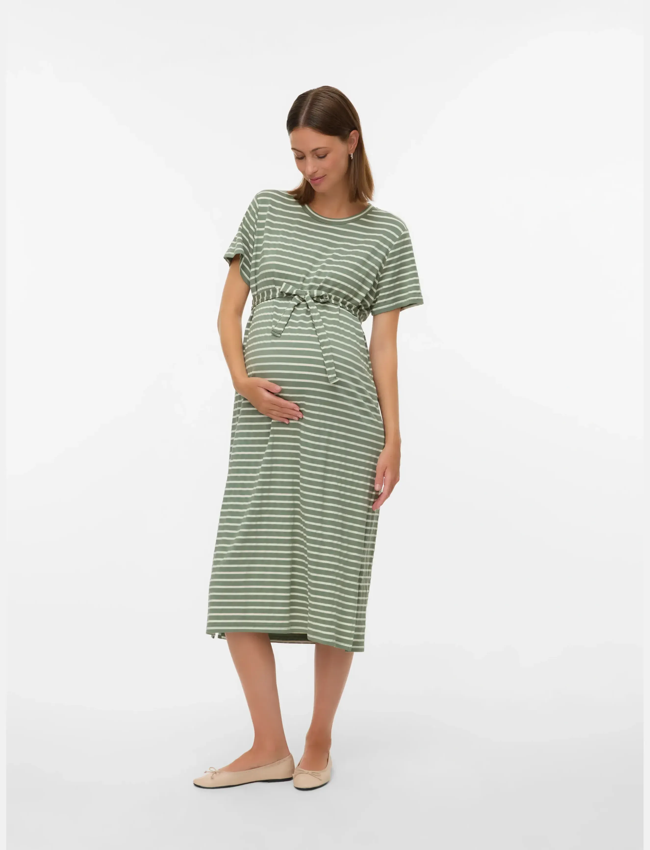 Mamalicious - MLAMILA SS JRS MIDI DRESS - sommerkjoler - sea spray - 3