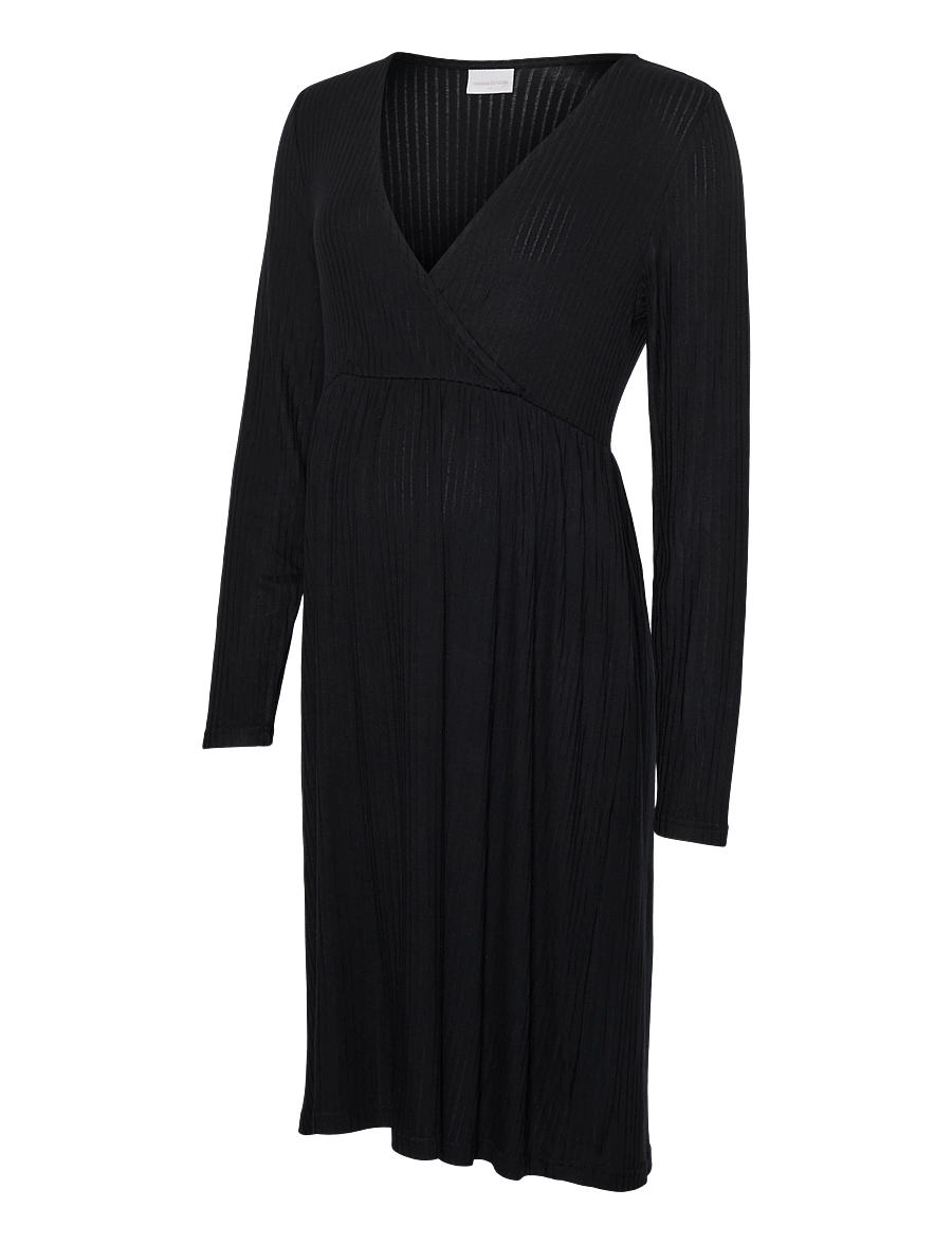 Mamalicious - MLTRINITY TESS ABK LS JRS DRESS 2F - black - 1