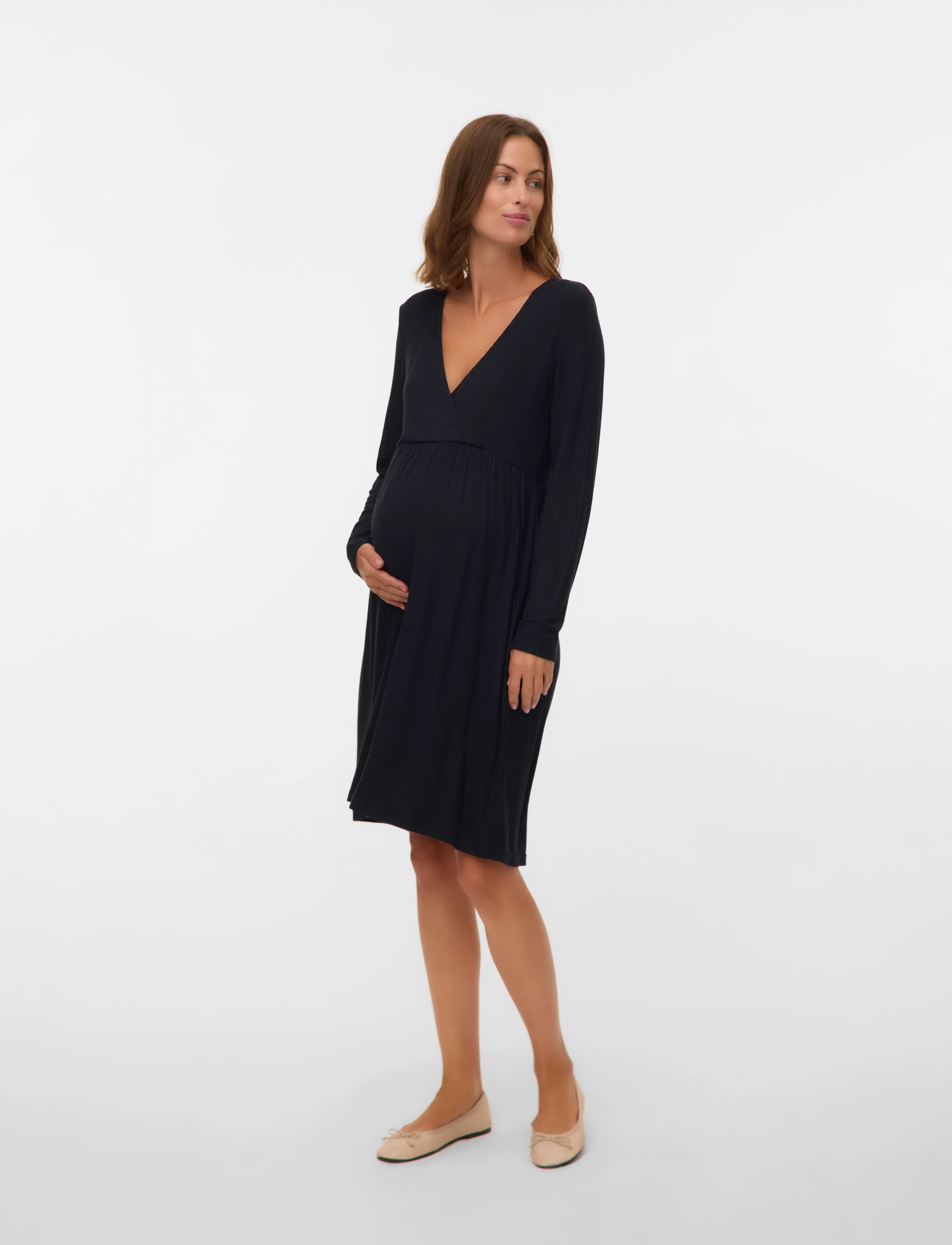 Mamalicious - MLTRINITY TESS ABK LS JRS DRESS 2F - black - 3