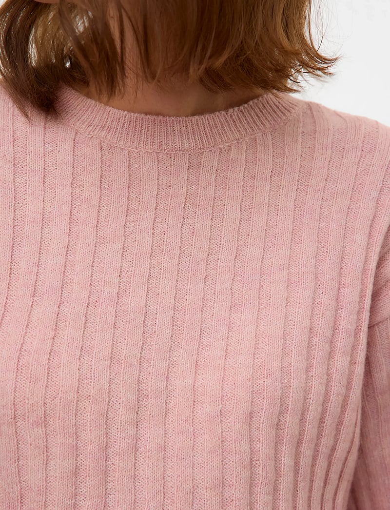 Mamalicious - MLMONIQUE L/S CROP KNIT TOP - overdele - zephyr - 3