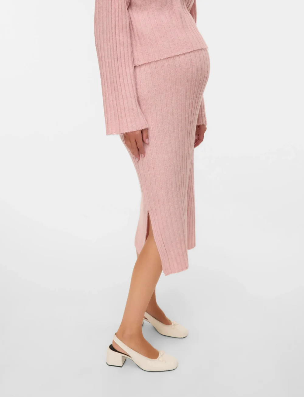 Mamalicious - MLMONIQUE HW KNIT SKIRT - underdele - zephyr - 0