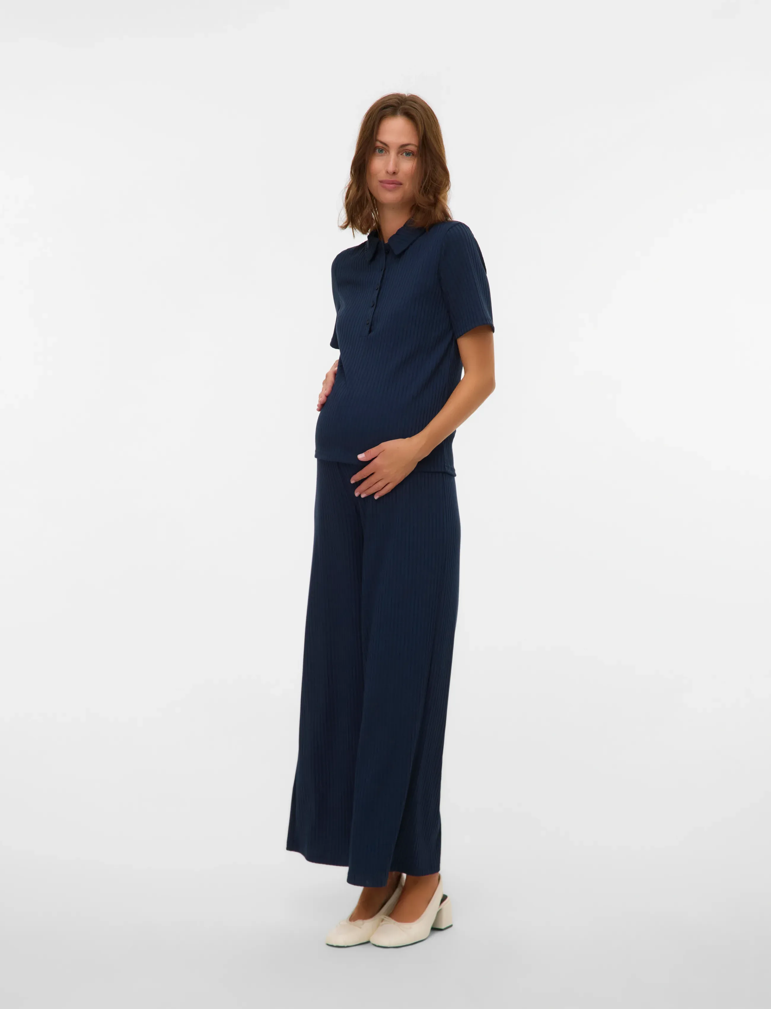 Mamalicious - MLPELLA LIA SS JRS POLO TOP 2F - overdele - navy blazer - 3