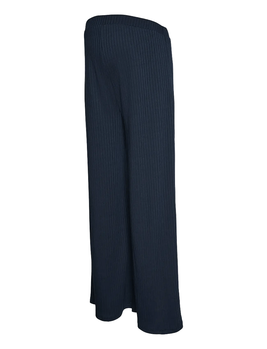 Mamalicious - MLPELLA WIDE JRS PANTS HW - hosen mit weitem bein - navy blazer - 1