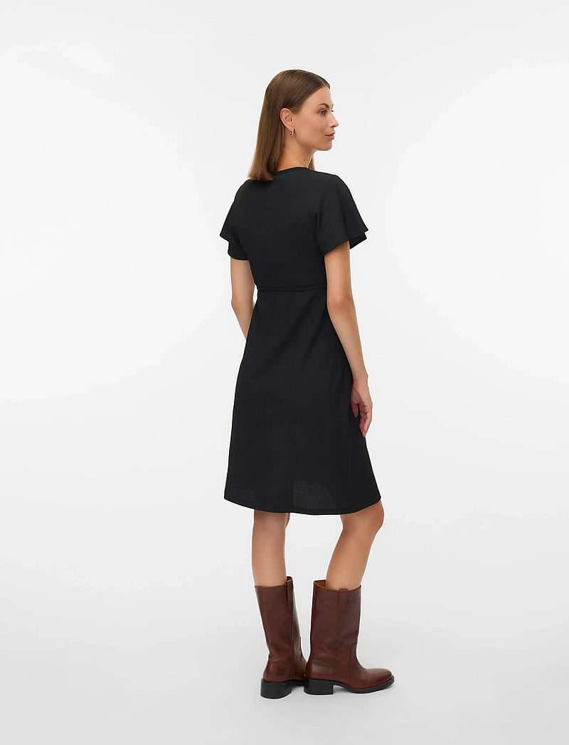 Mamalicious - MLSELIMA TESS SS JRS ABK WRAP DRESS 2F - omlottklänningar - black - 2