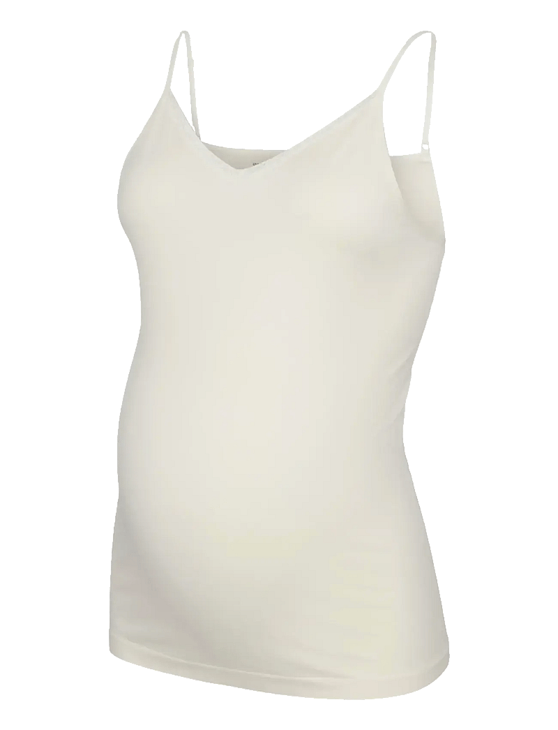 Mamalicious - MLALLIE SEAMLESS STRAP TOP - oberteile - snow white - 1