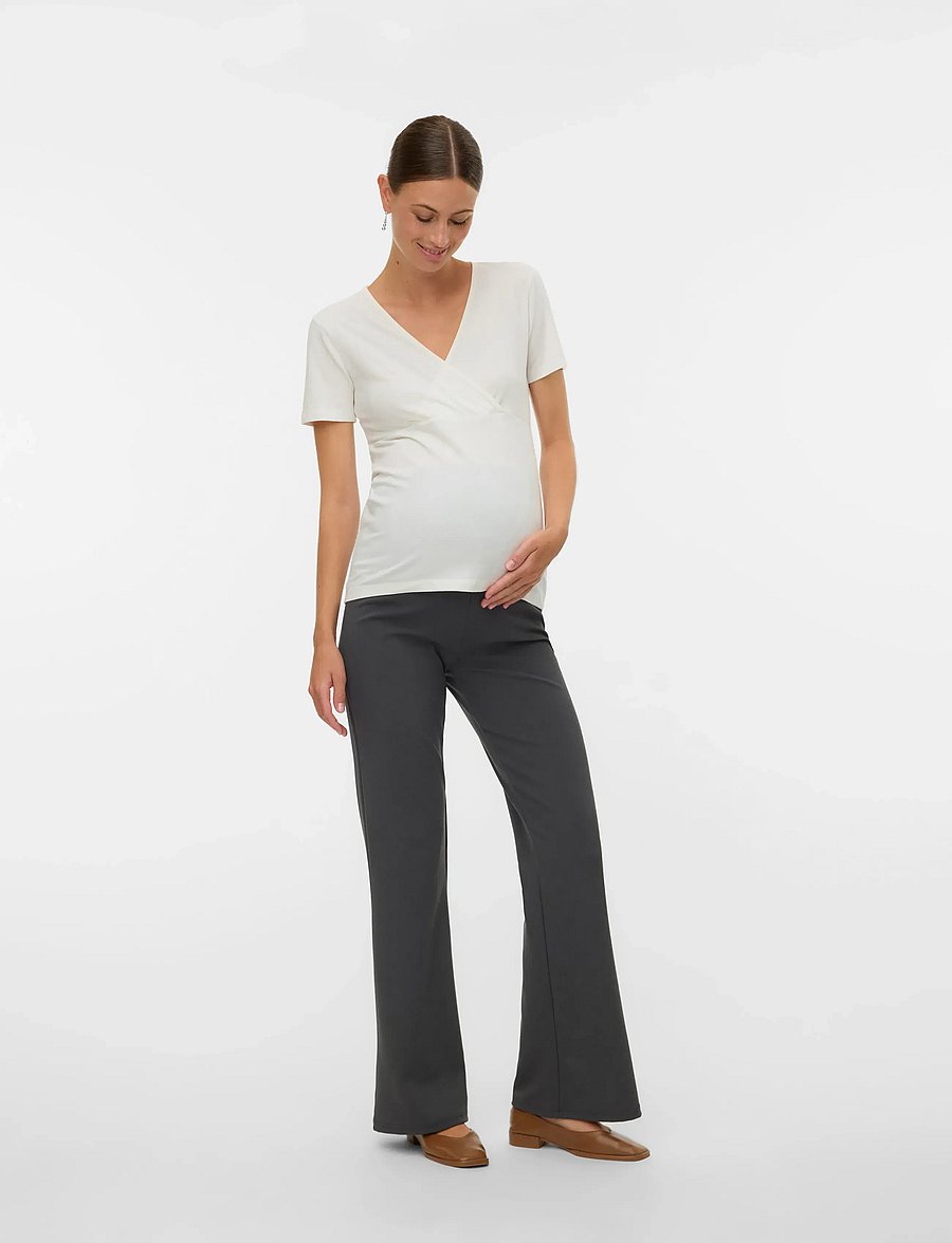 Mamalicious - MLKERRIE TESS SS JRS TOP 2F 2-P NOOS - kurzärmelige blusen - black - 4