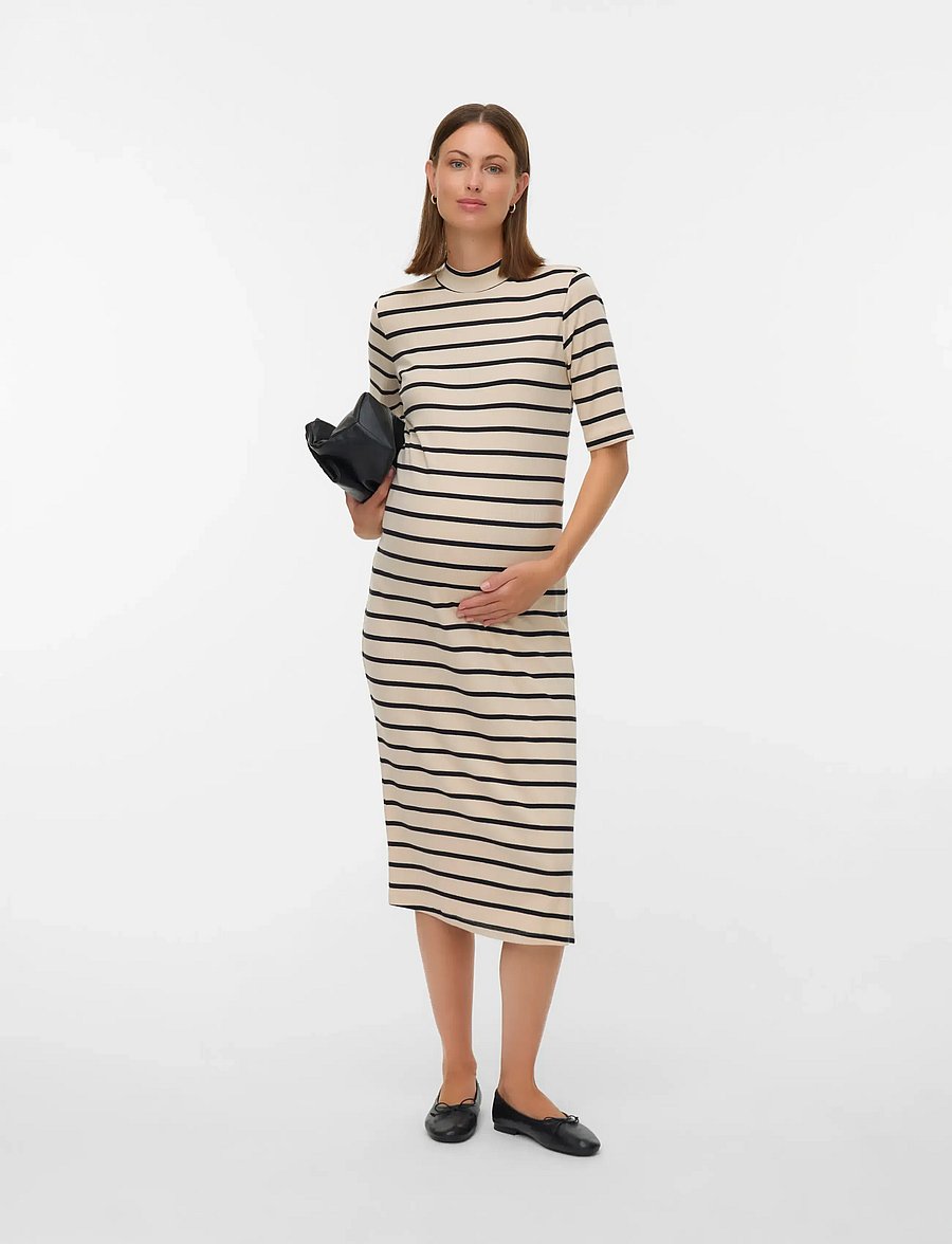 Mamalicious - MLLANE 24 JRS HN MIDI DRESS - robes moulantes - french oak - 3