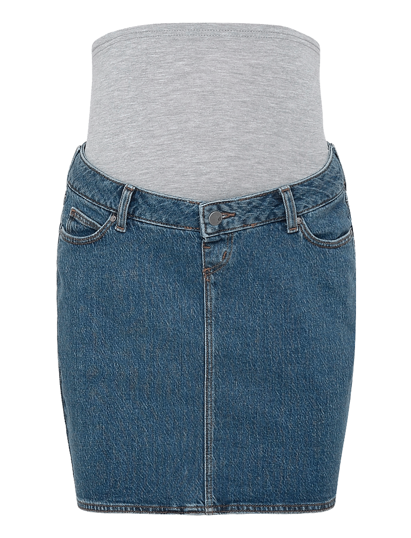 Mamalicious - MLCUBA DENIM SKIRT NOOS - hosen - medium blue denim - 0