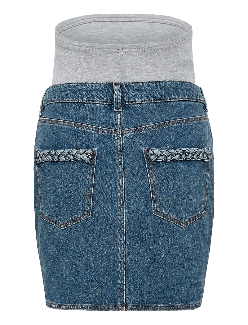 Mamalicious - MLCUBA DENIM SKIRT NOOS - hosen - medium blue denim - 1