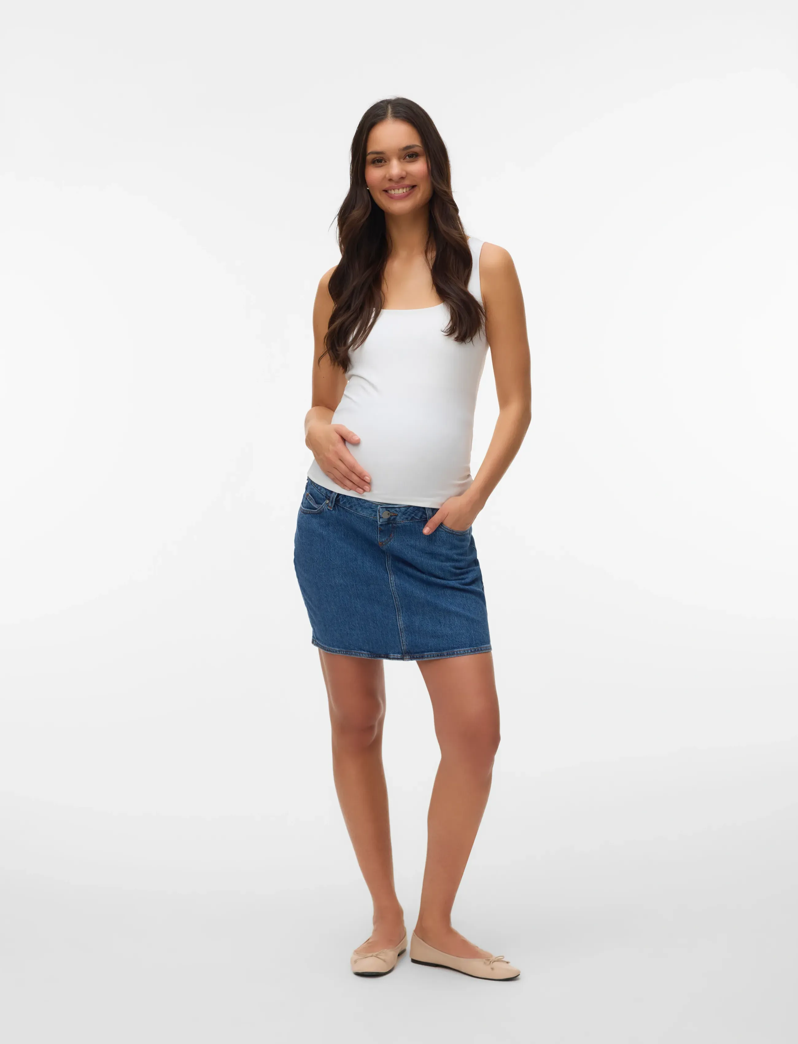 Mamalicious - MLCUBA DENIM SKIRT NOOS - underdele - medium blue denim - 5