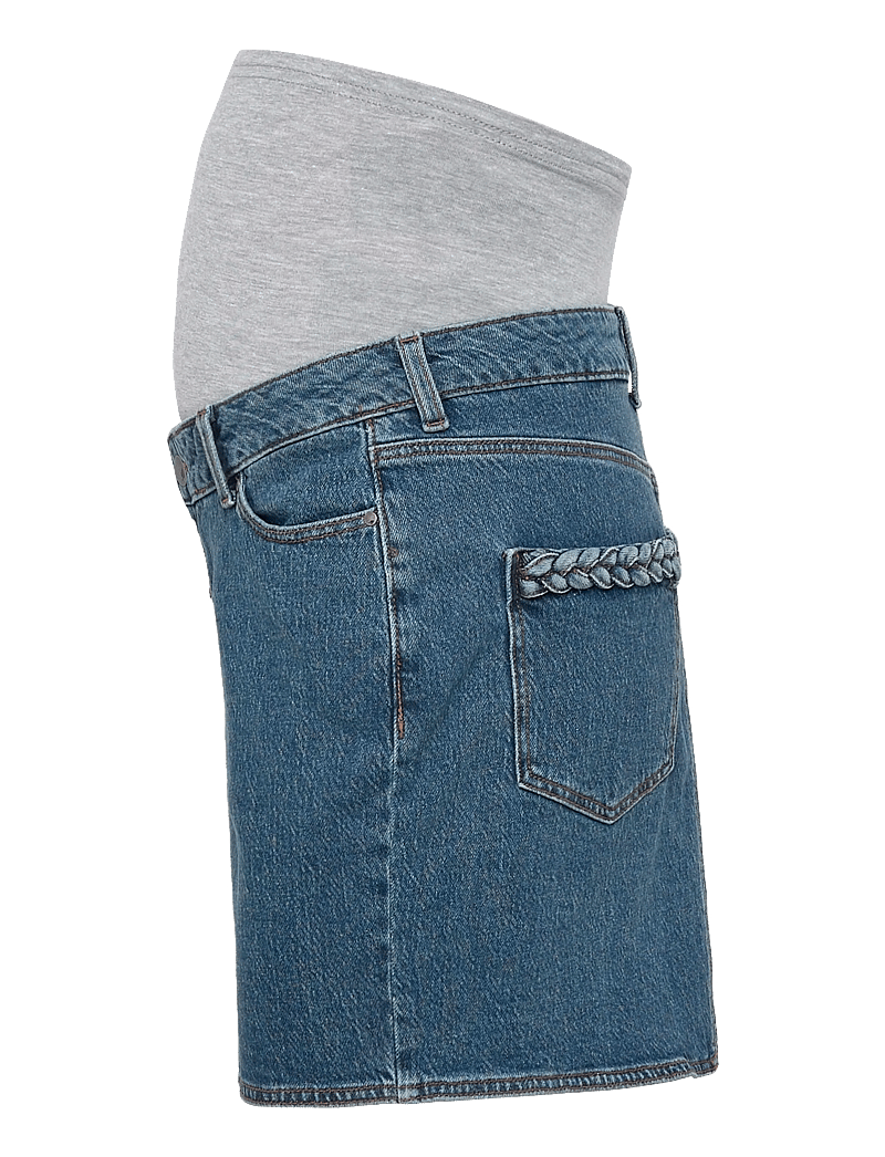 Mamalicious - MLCUBA DENIM SKIRT NOOS - hosen - medium blue denim - 2