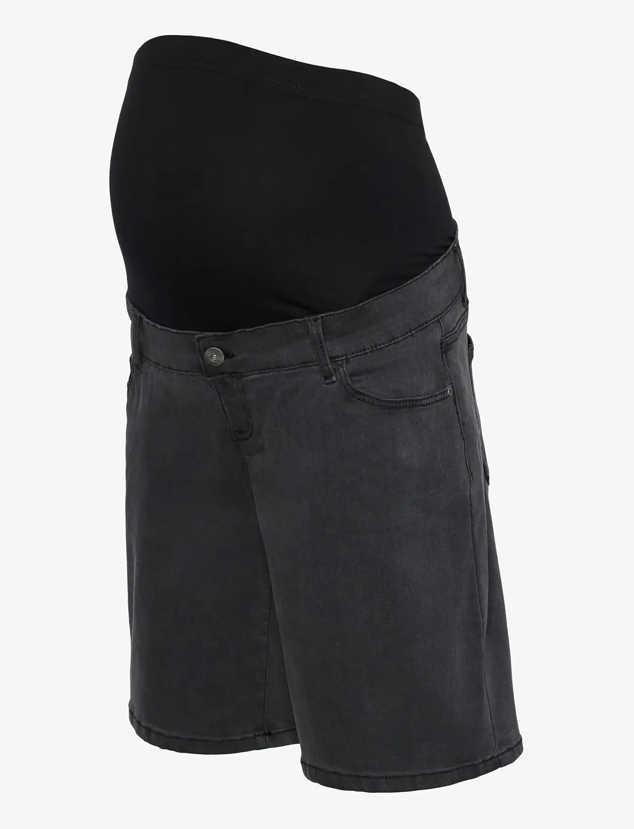 Mamalicious - MLKAIRO DENIM SHORTS - hosen - black denim - 1