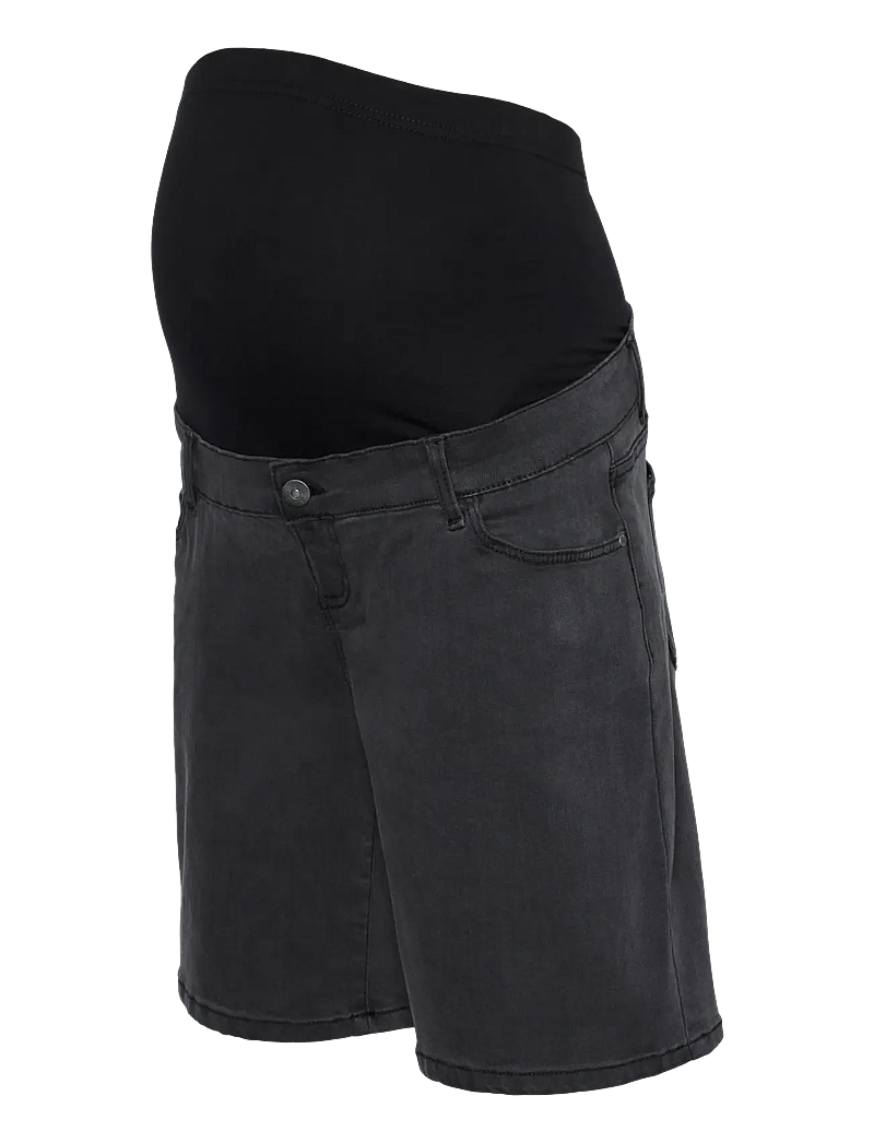 Mamalicious - MLKAIRO DENIM SHORTS - hosen - black denim - 1