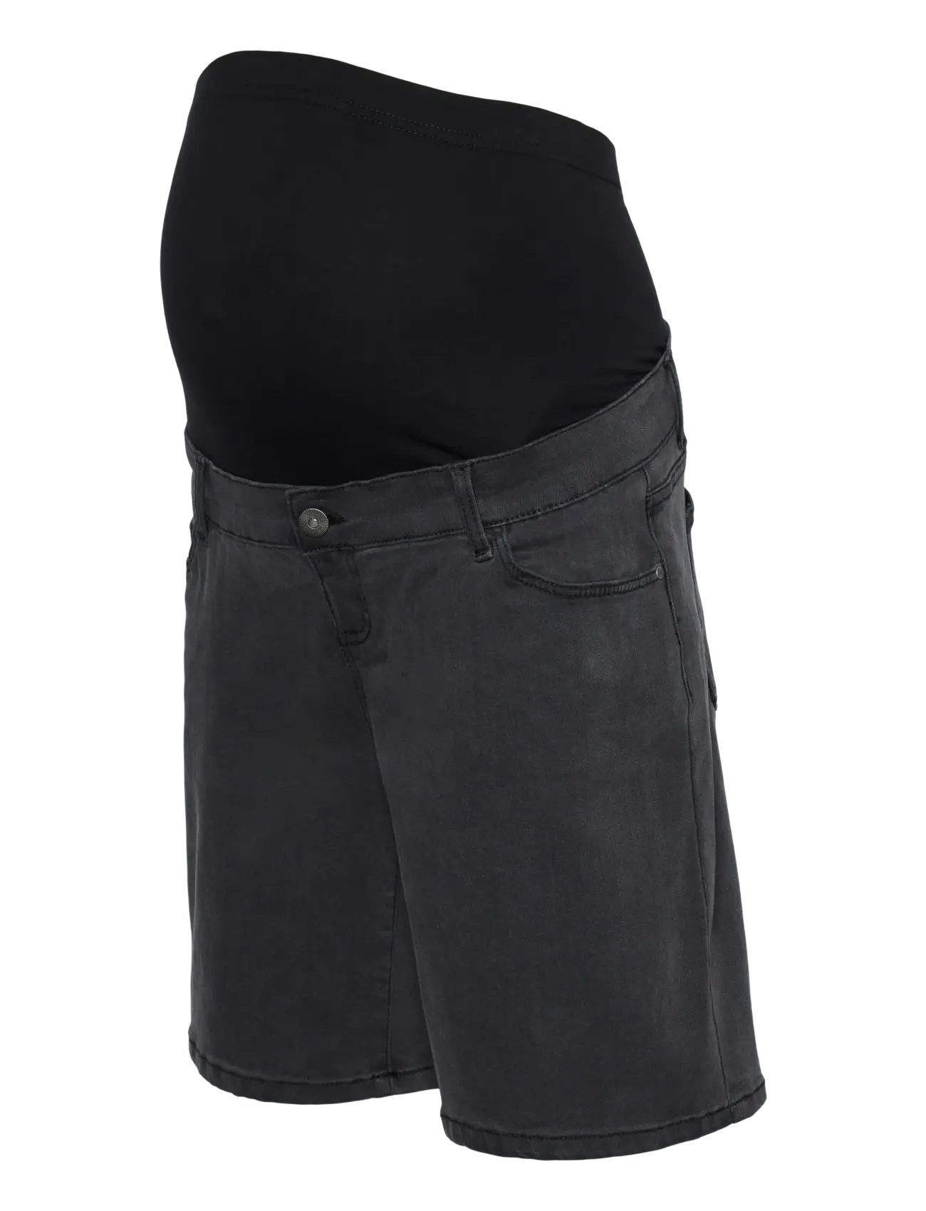 Mamalicious MLKAIRO DENIM SHORTS - Tøj - BLACK DENIM / black