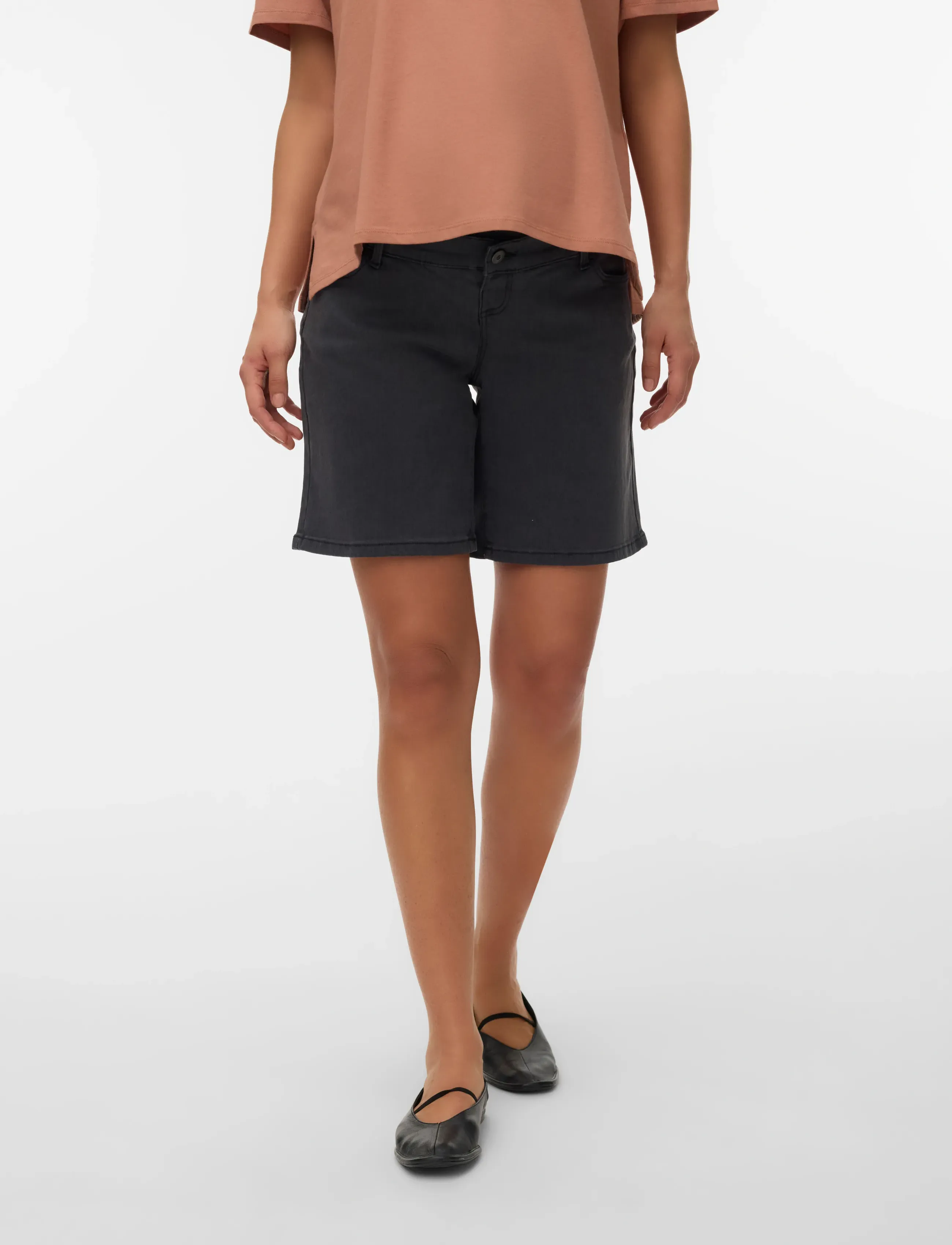 Mamalicious mlkairo Denim Shorts, S, Black, Shorts > Denim Shorts, Dame