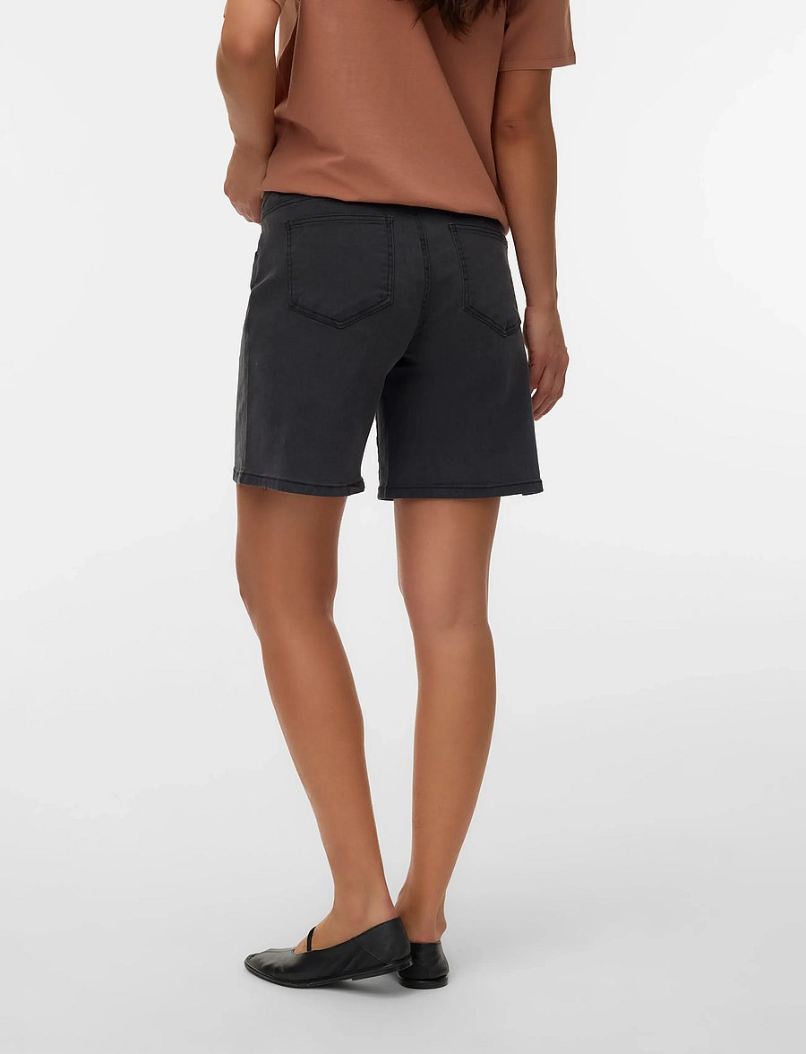 Mamalicious - MLKAIRO DENIM SHORTS - doły - black denim - 2