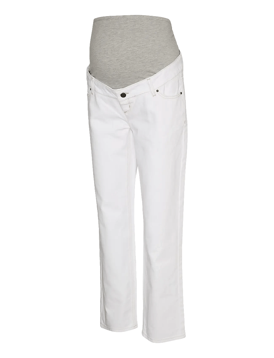 Mamalicious - MLOLLI STRAIGHT ANKLE JEANS - underdele - snow white - 0
