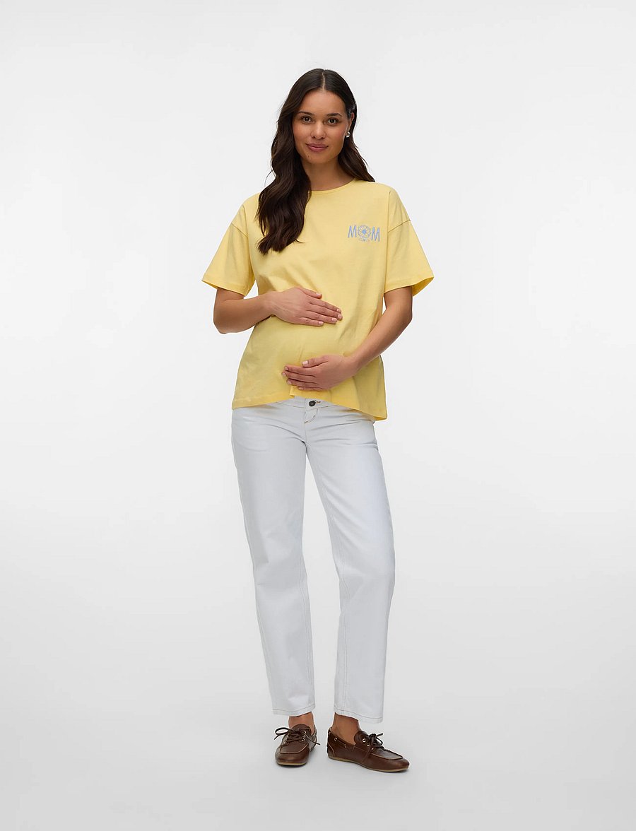 Mamalicious - MLOLLI STRAIGHT ANKLE JEANS - nederdelar - snow white - 3