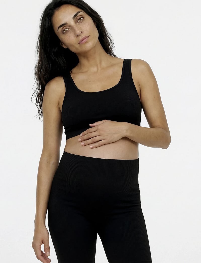Mamalicious - MLJENNA SEAMLESS SET - tank tops - black - 0