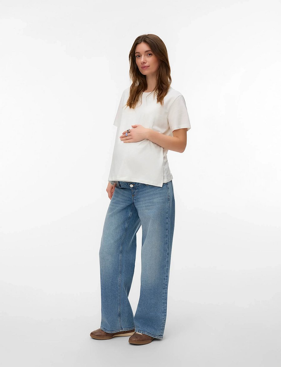 Mamalicious - MLHANNAH JUNE SS T-SHIRT 2F - Överdelar - snow white - 3