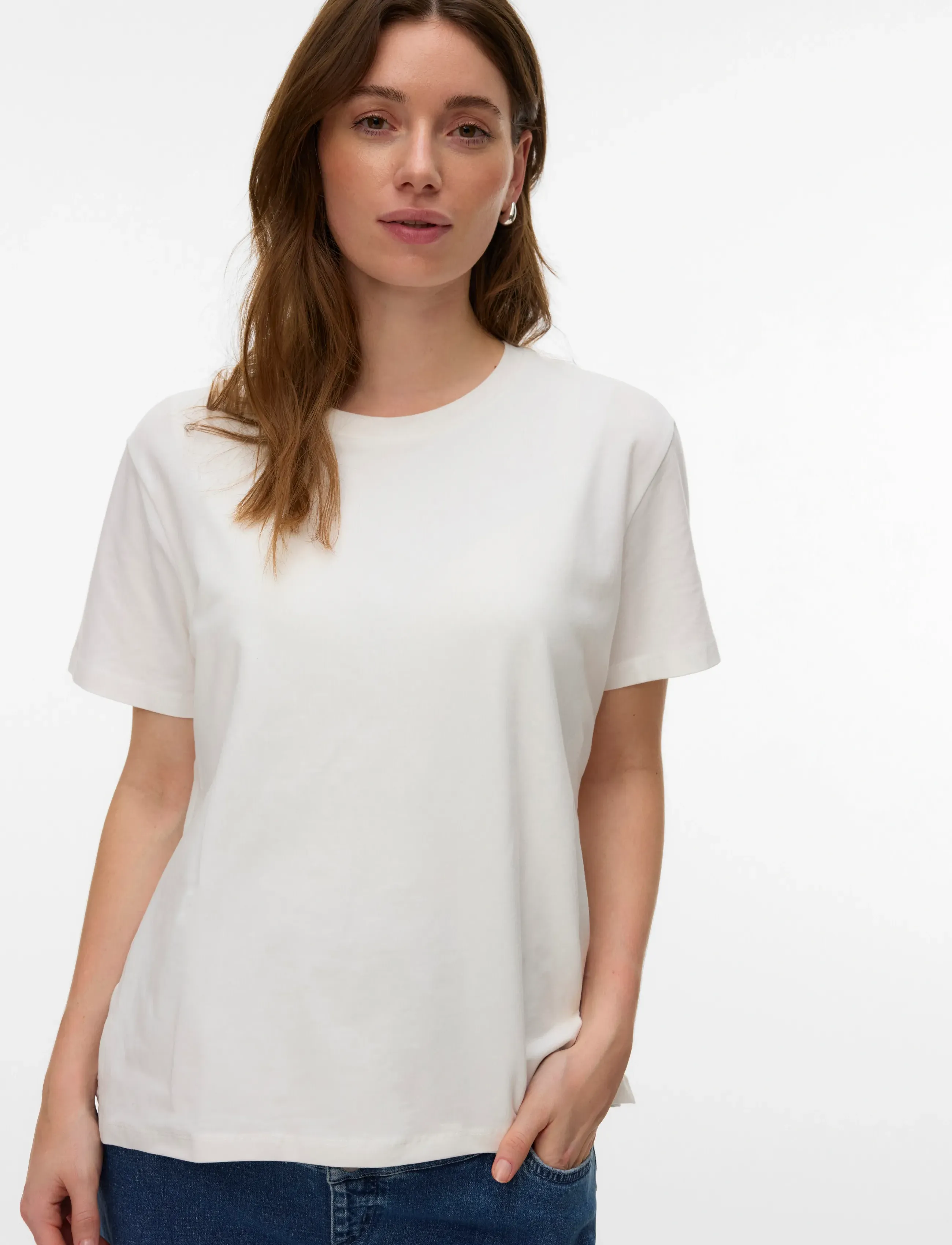Mamalicious - MLHANNAH JUNE SS T-SHIRT 2F - alussärgid - snow white - 5