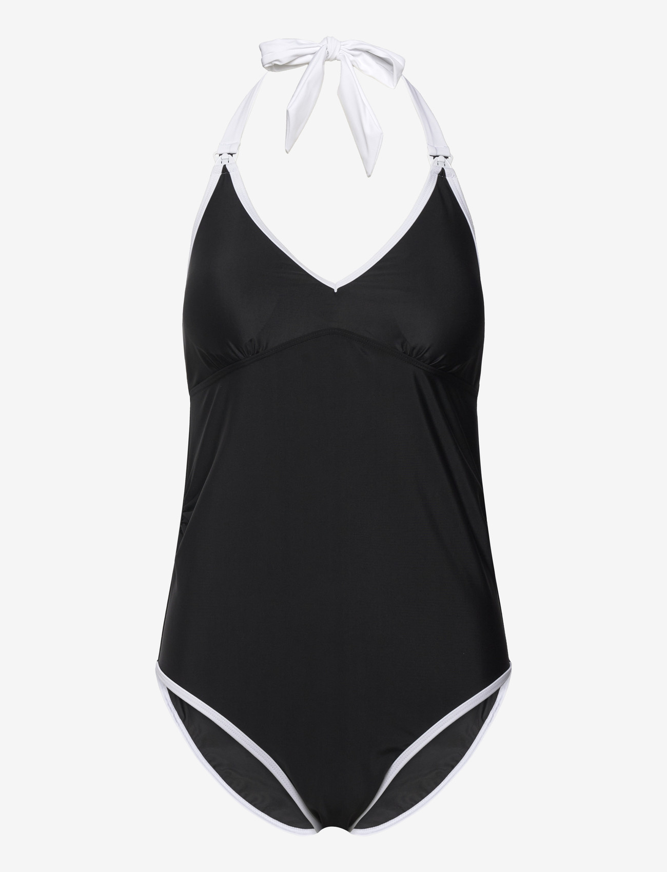 Mamalicious - MLBLAIR HALTER CONTRAST HC SWIMSUIT 2F - badedragter - black - 1