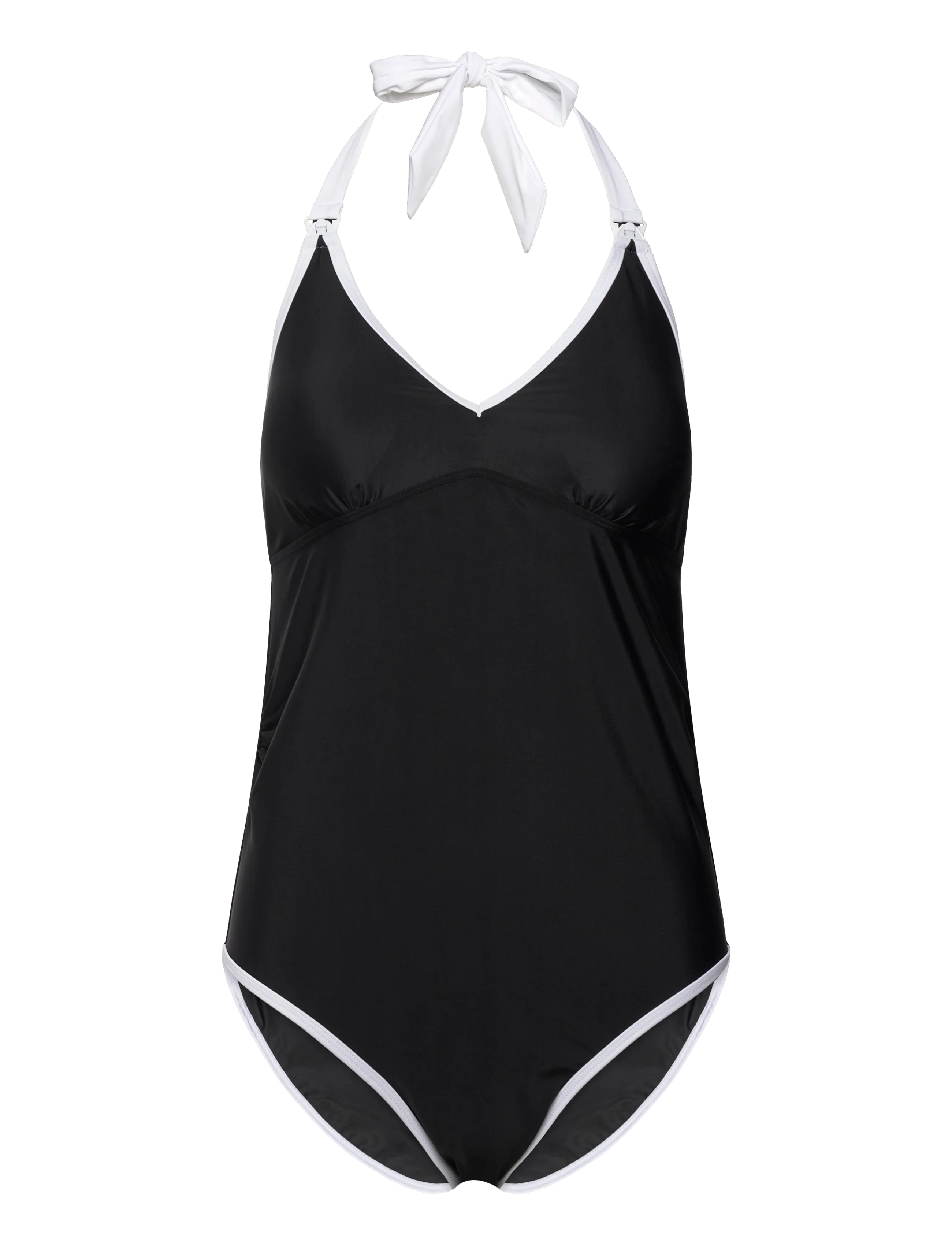 Mamalicious MLBLAIR HALTER CONTRAST HC SWIMSUIT 2F - Ventetøj - BLACK / black